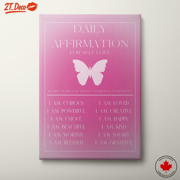 Daily Affirmation Butterfly Art
