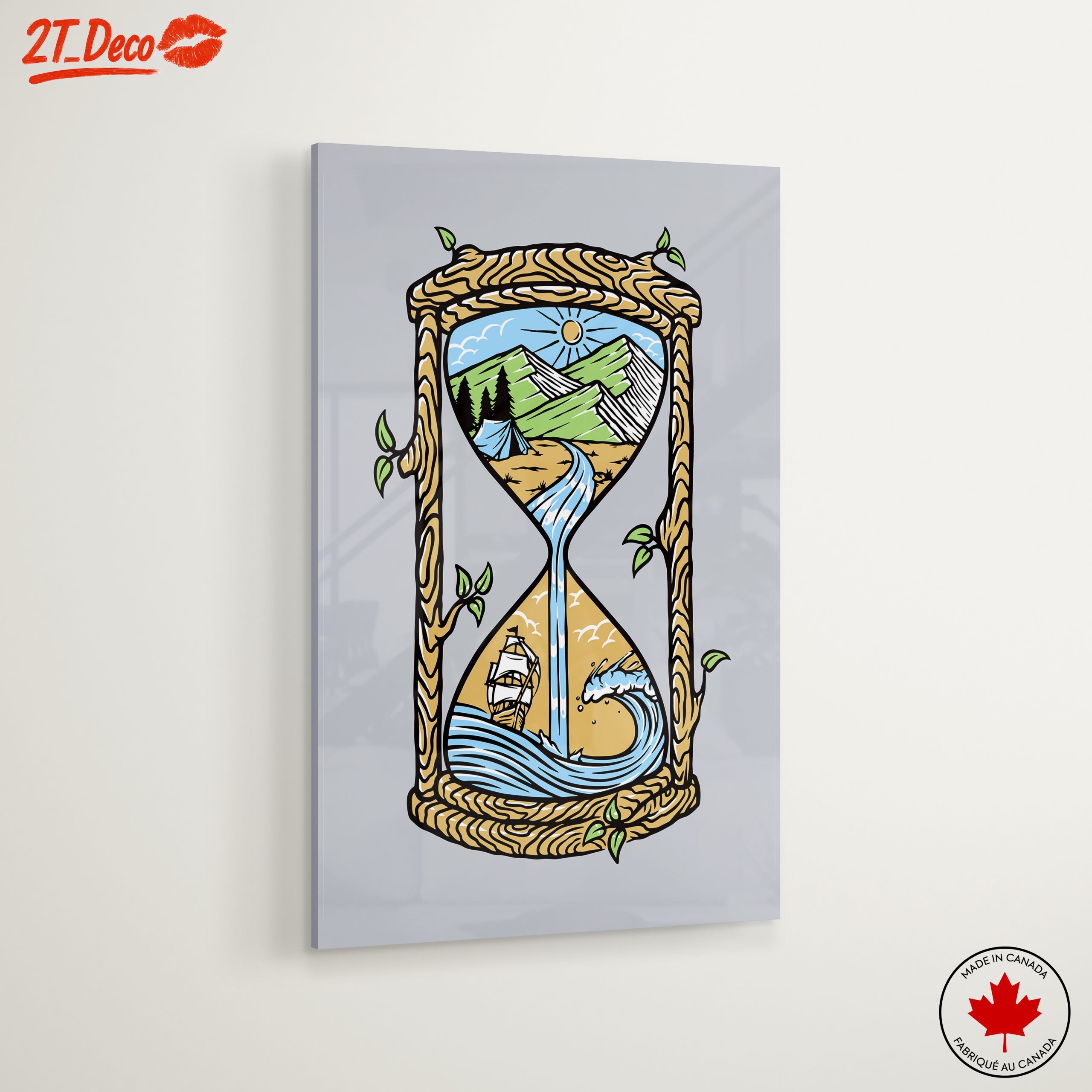 Nature Adventure Illustration in Hourglass - Image 6