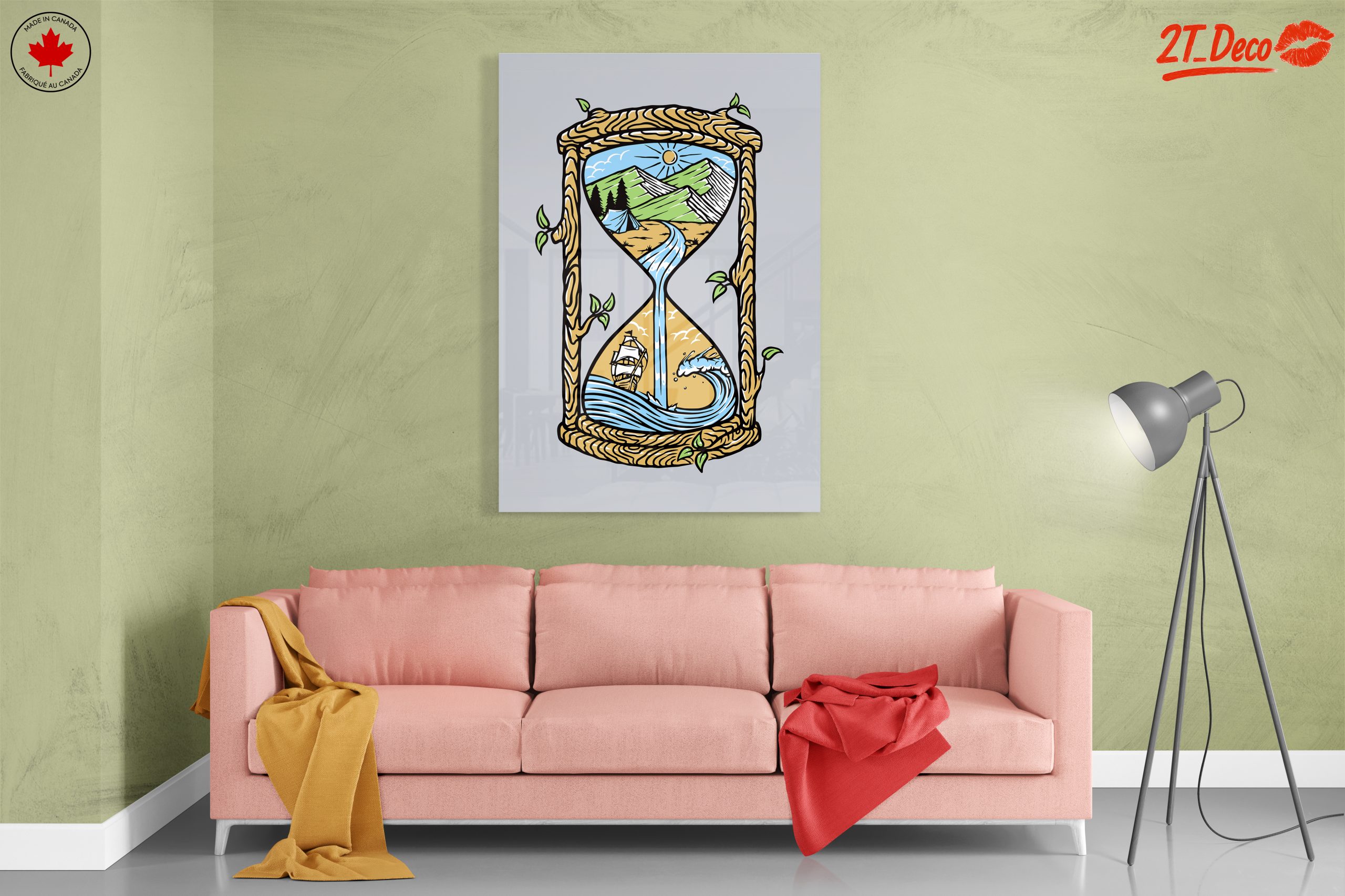 Nature Adventure Illustration in Hourglass - Image 7