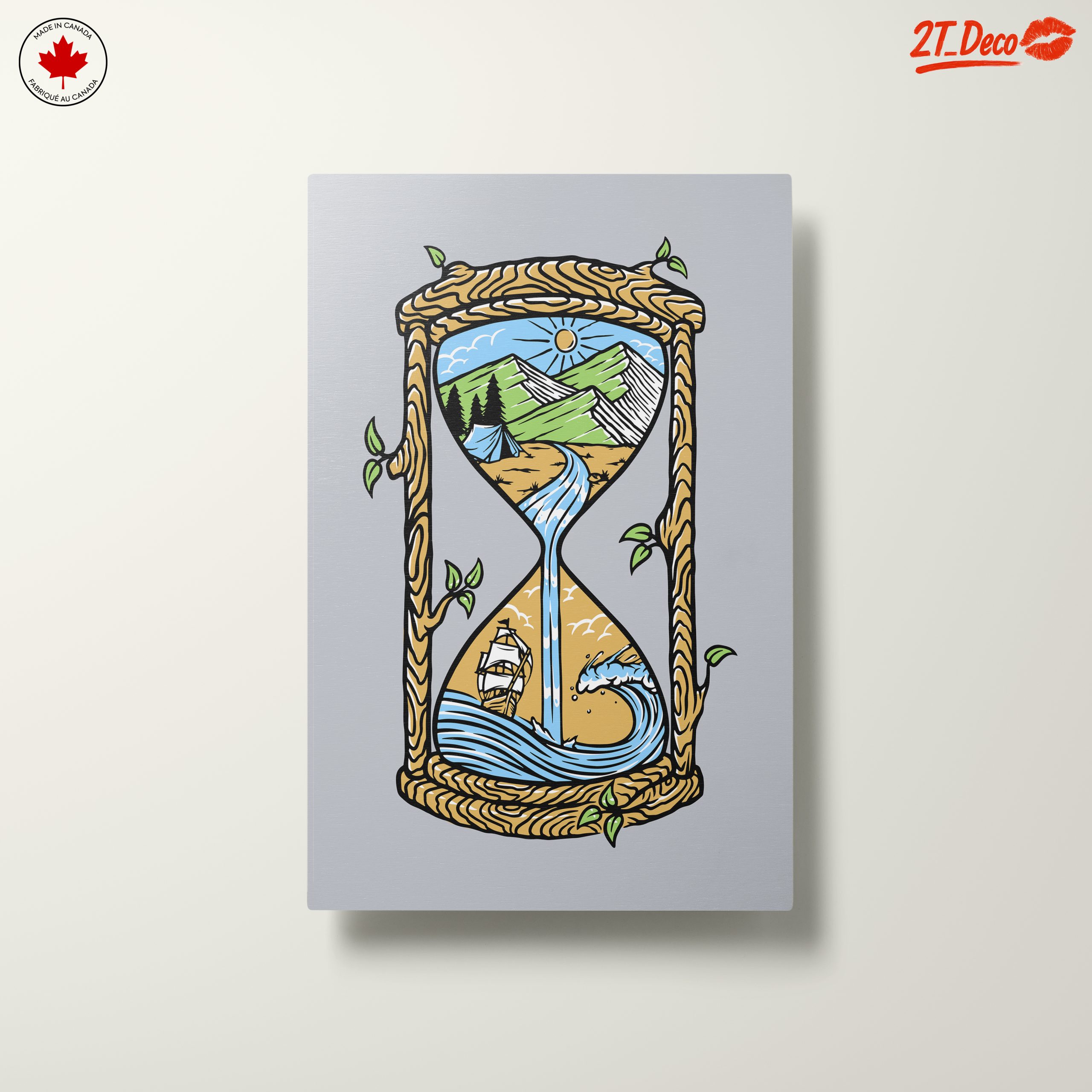 Nature Adventure Illustration in Hourglass - Image 10