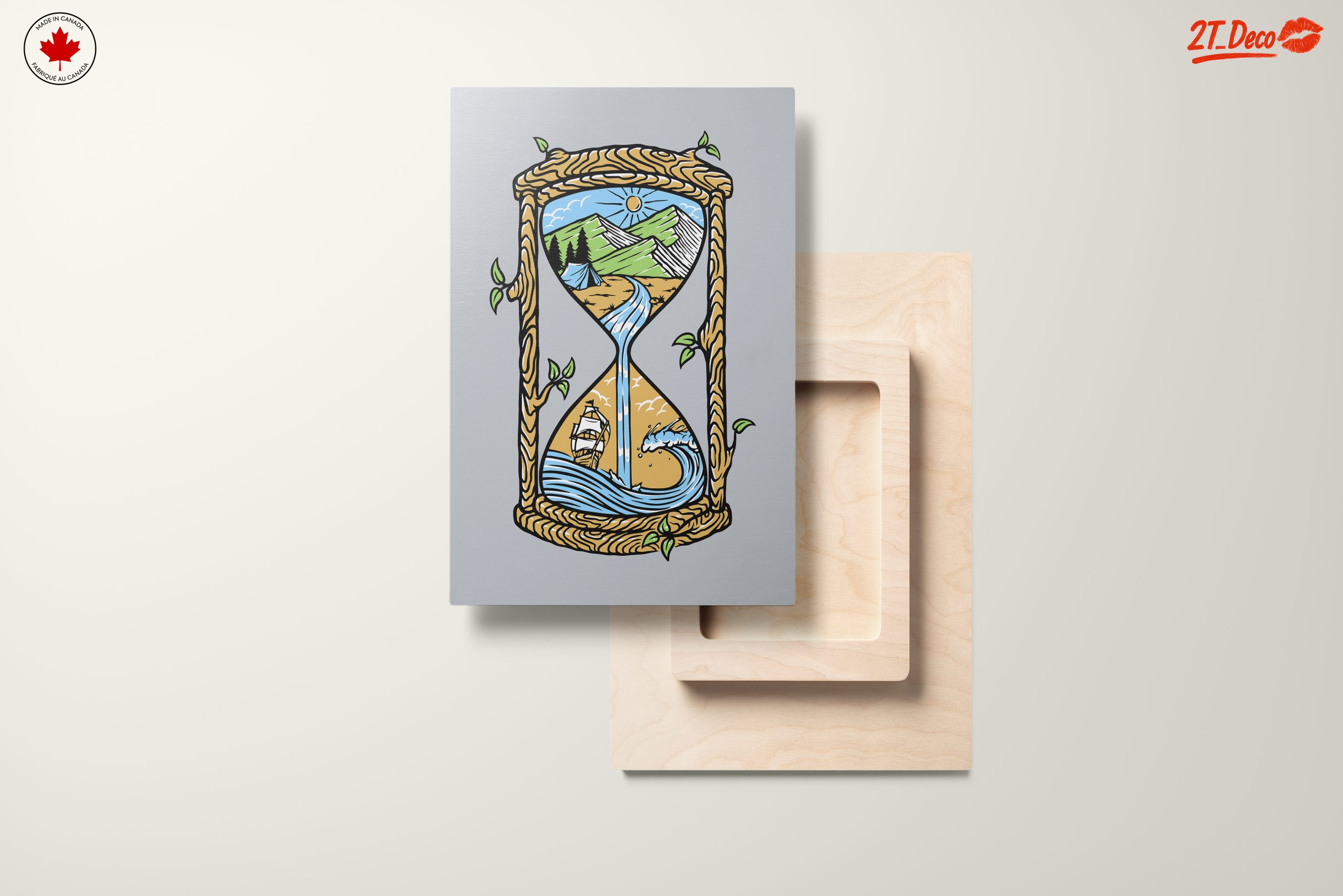 Nature Adventure Illustration in Hourglass - Image 11
