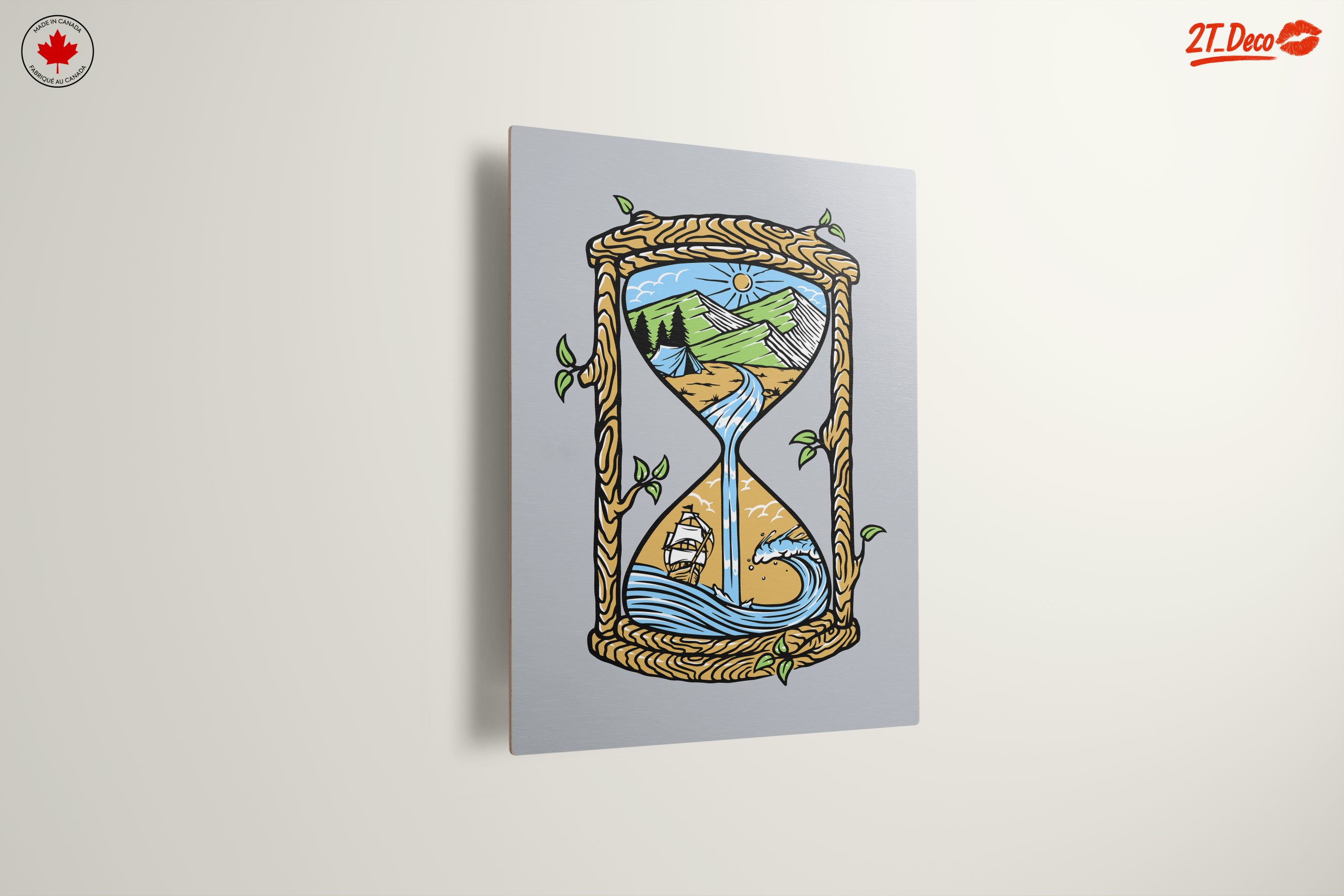 Nature Adventure Illustration in Hourglass - Image 13