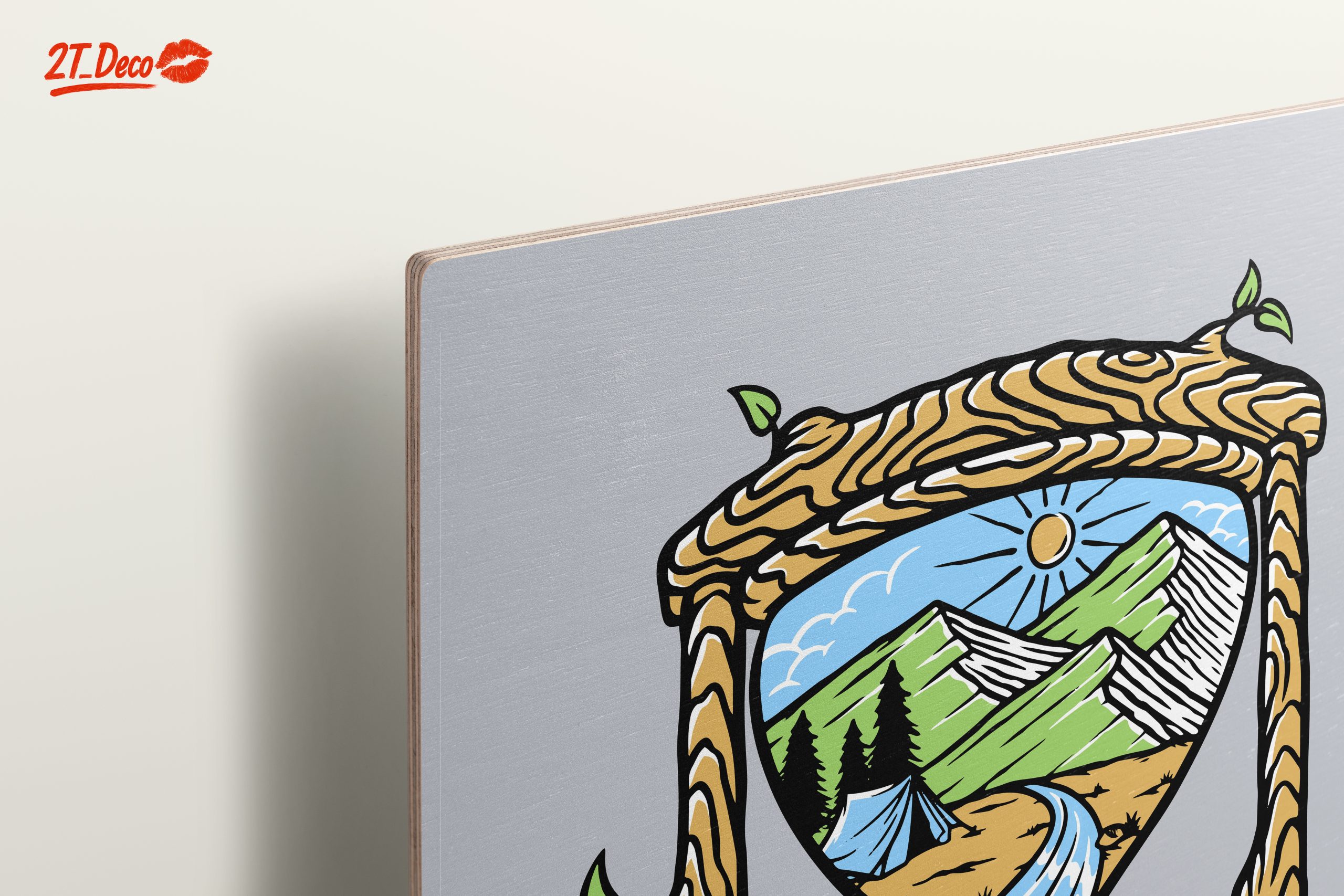 Nature Adventure Illustration in Hourglass - Image 15