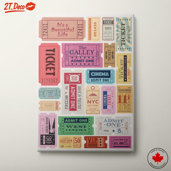 Collection of Vintage Ticket Art Designs