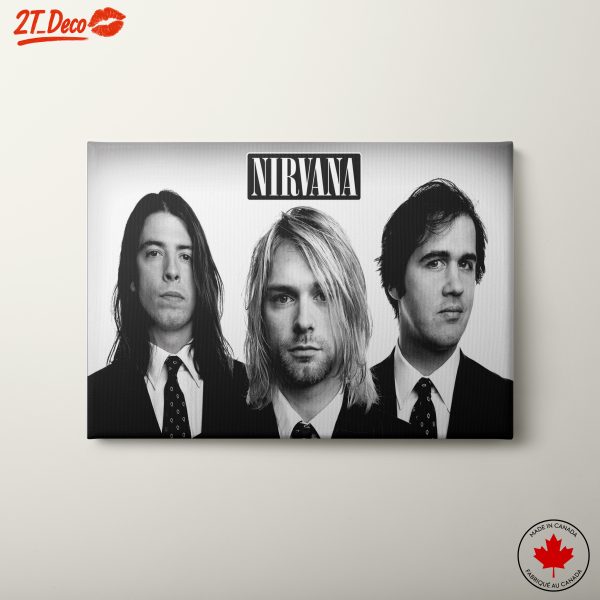 Nirvana Band Portrait in Black and White