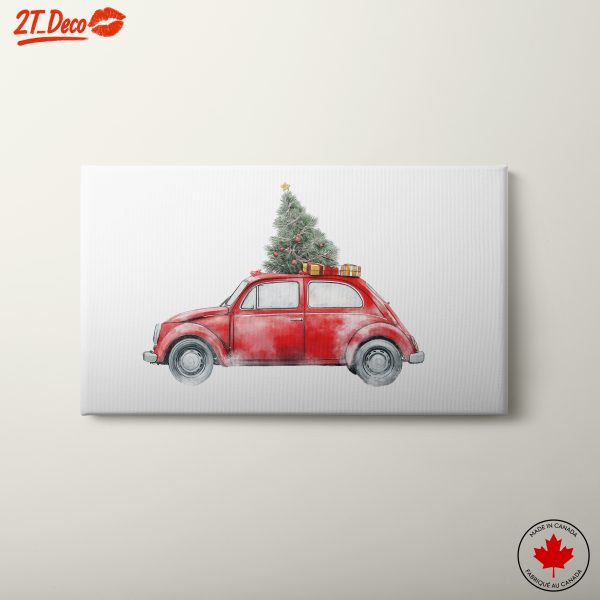 Vintage Christmas Car with Tree
