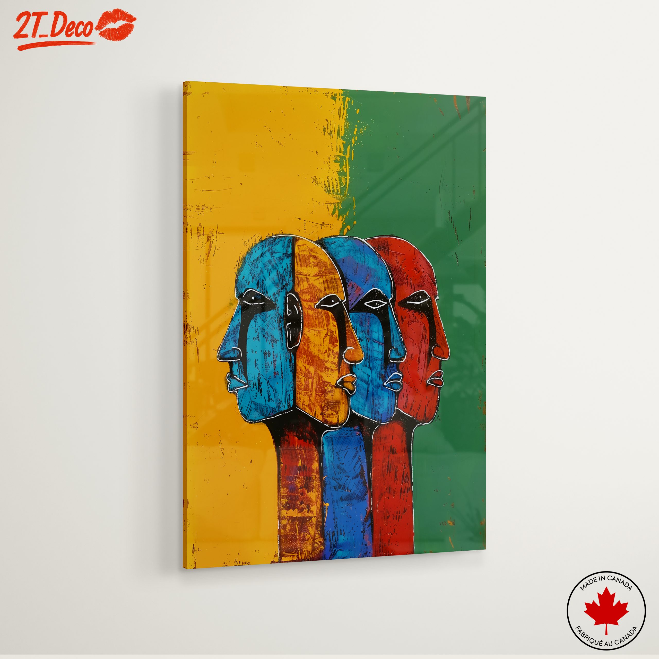 Vibrant Afro Art Faces in Bold Colors - Image 6