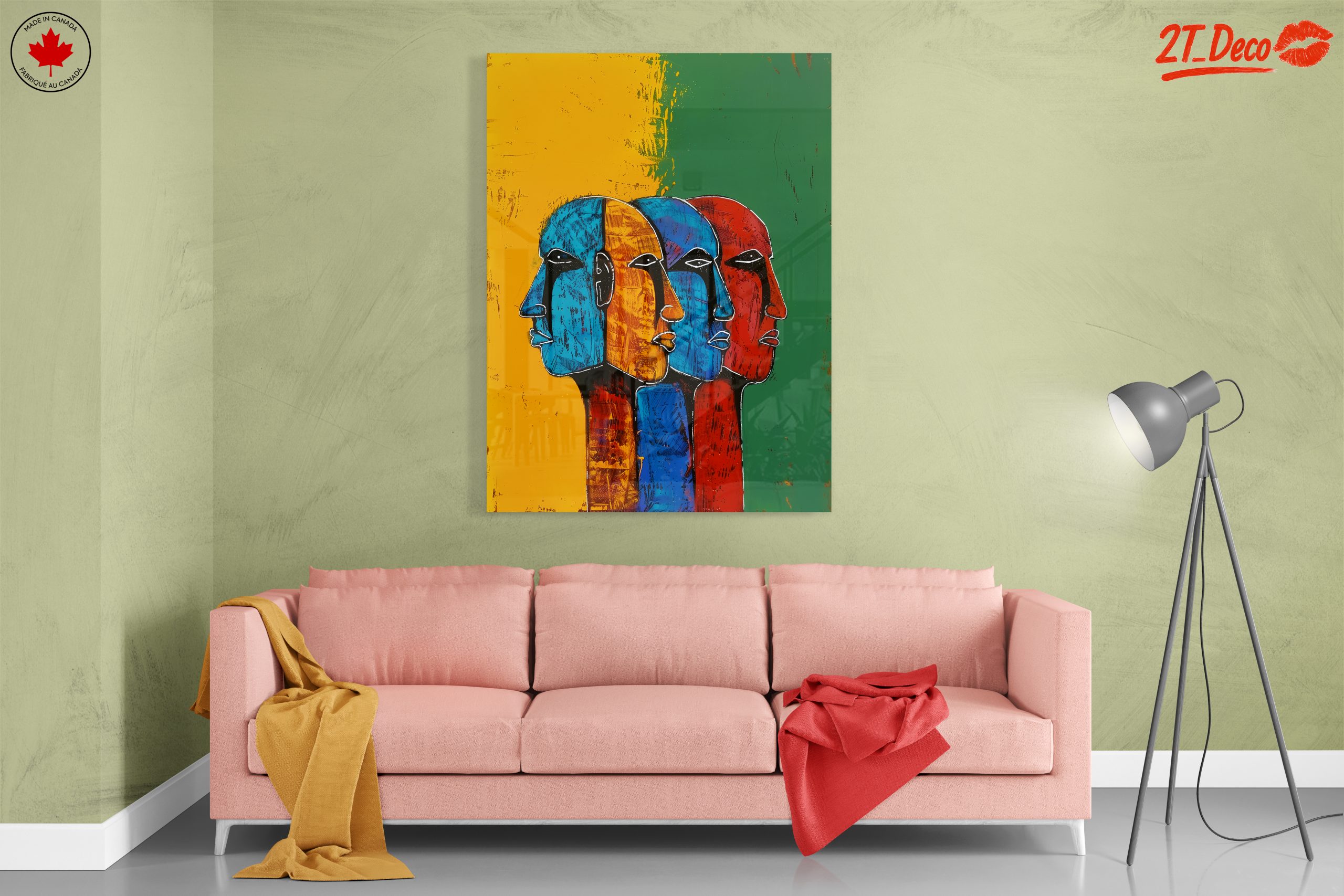 Vibrant Afro Art Faces in Bold Colors - Image 7