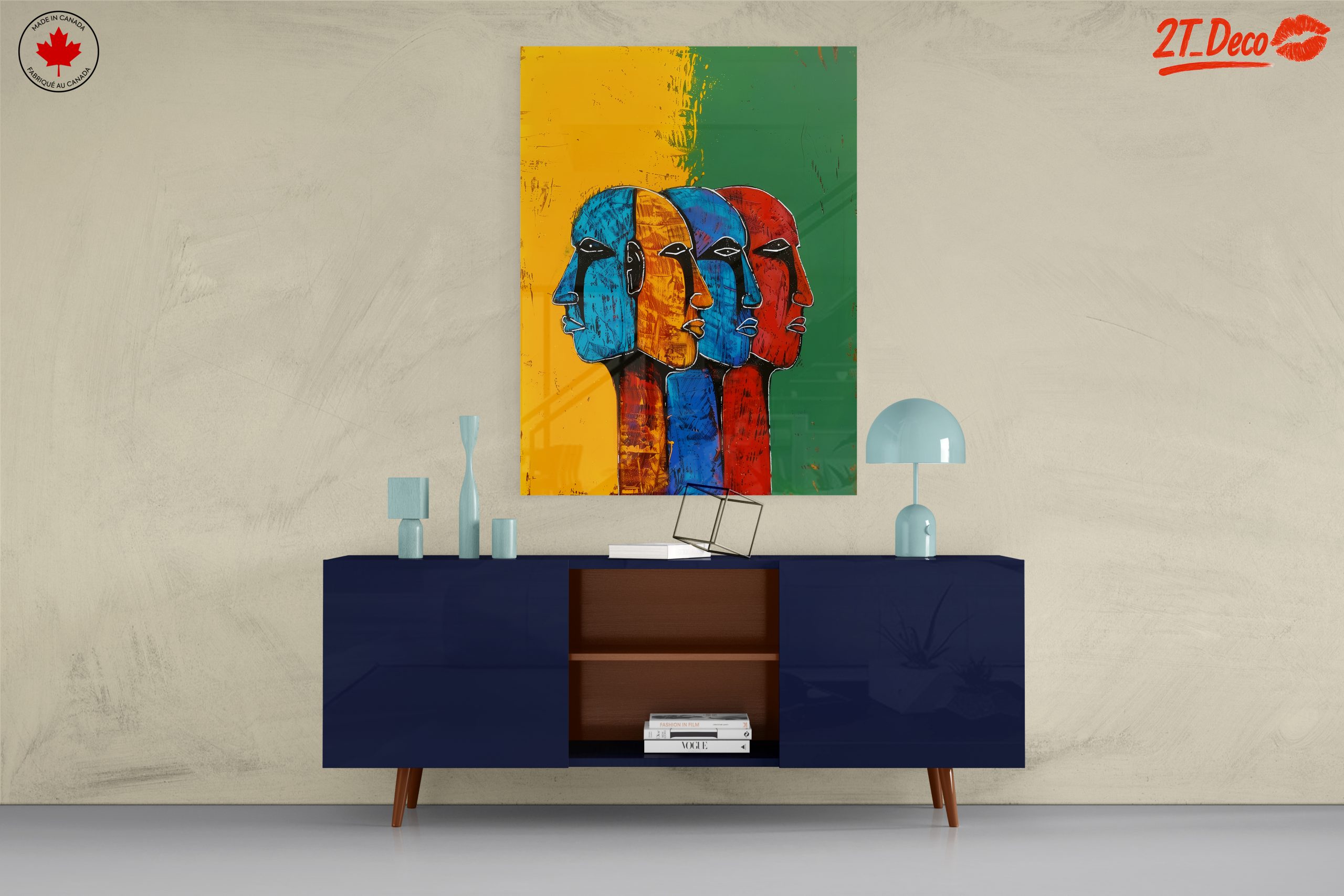 Vibrant Afro Art Faces in Bold Colors - Image 8