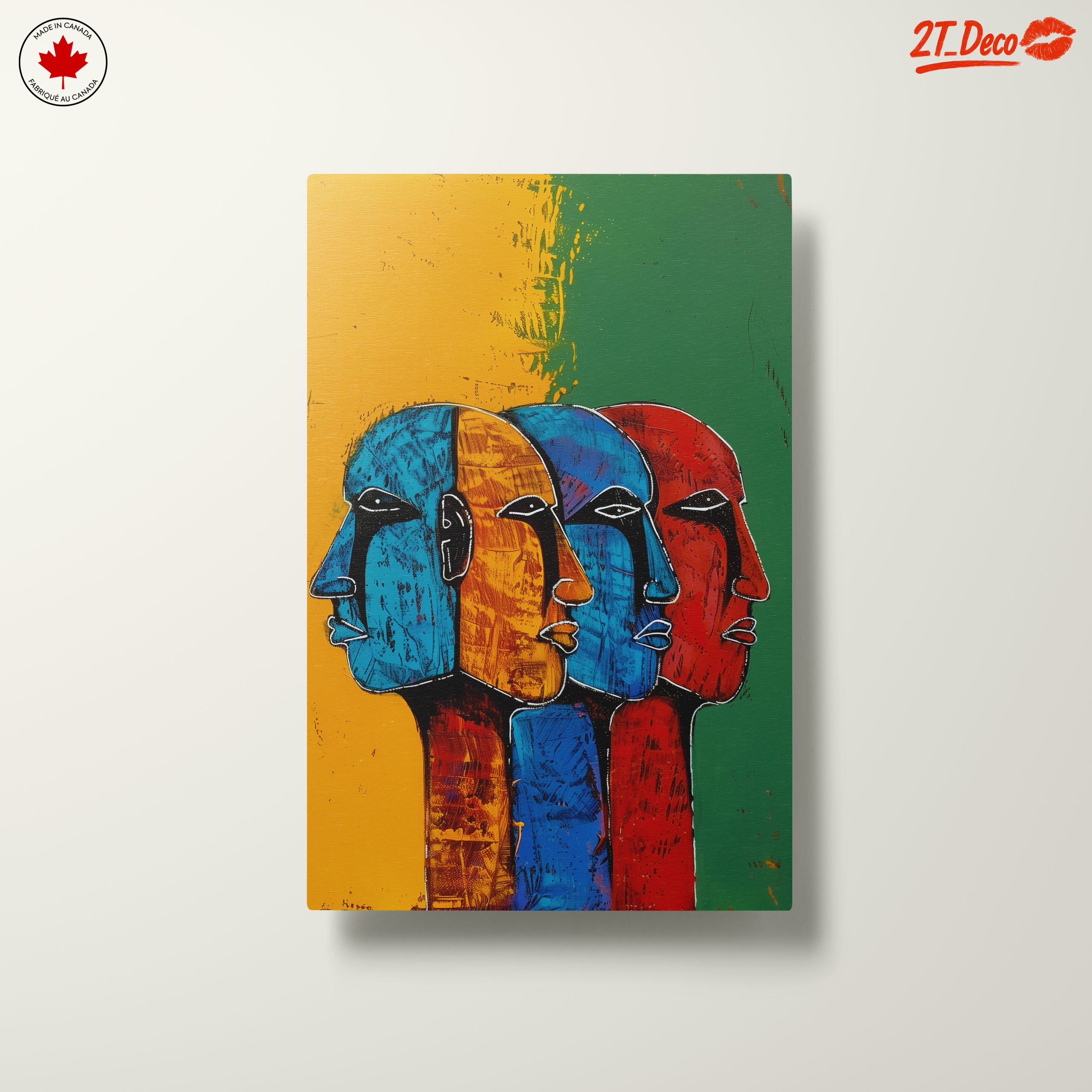 Vibrant Afro Art Faces in Bold Colors - Image 10