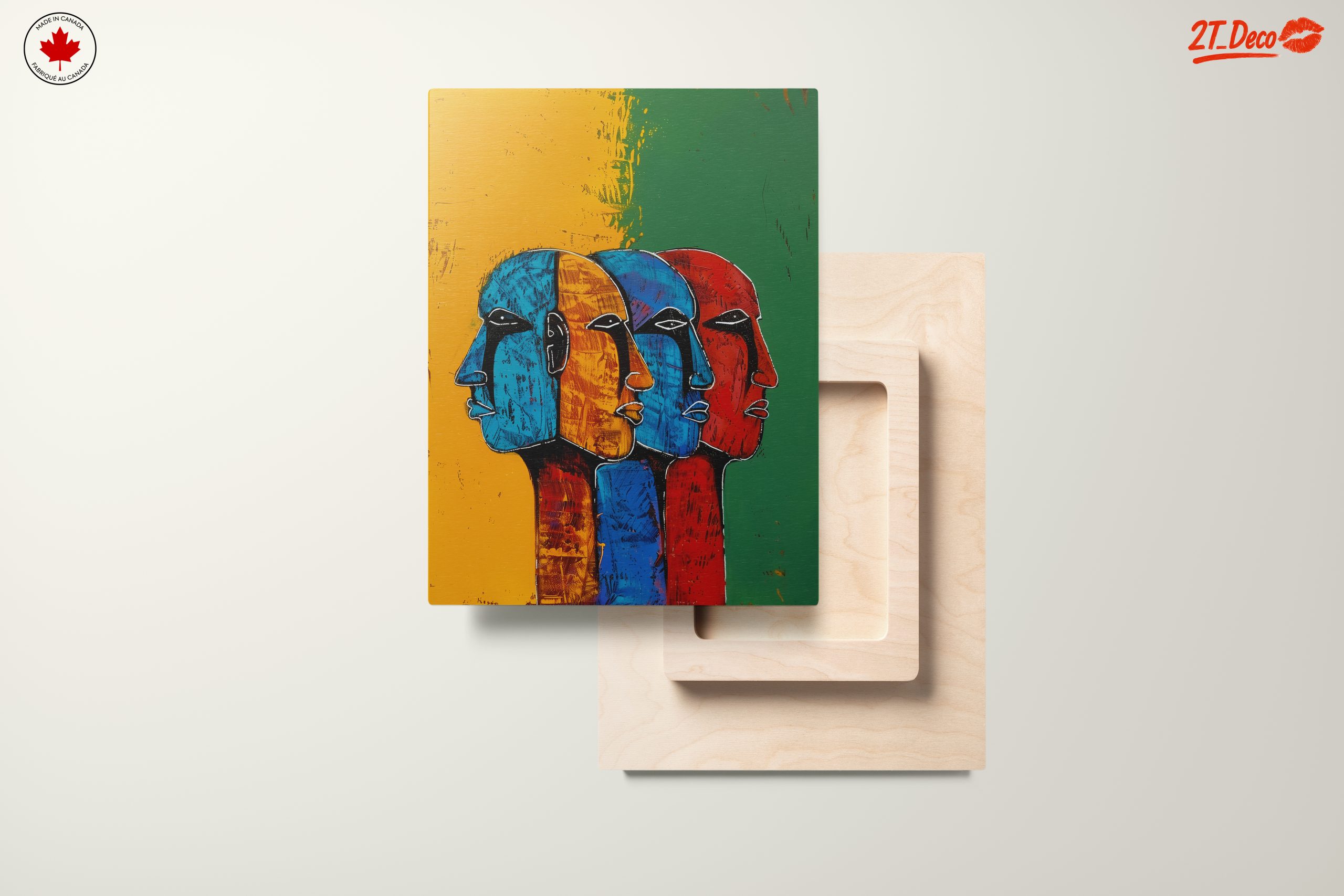 Vibrant Afro Art Faces in Bold Colors - Image 11