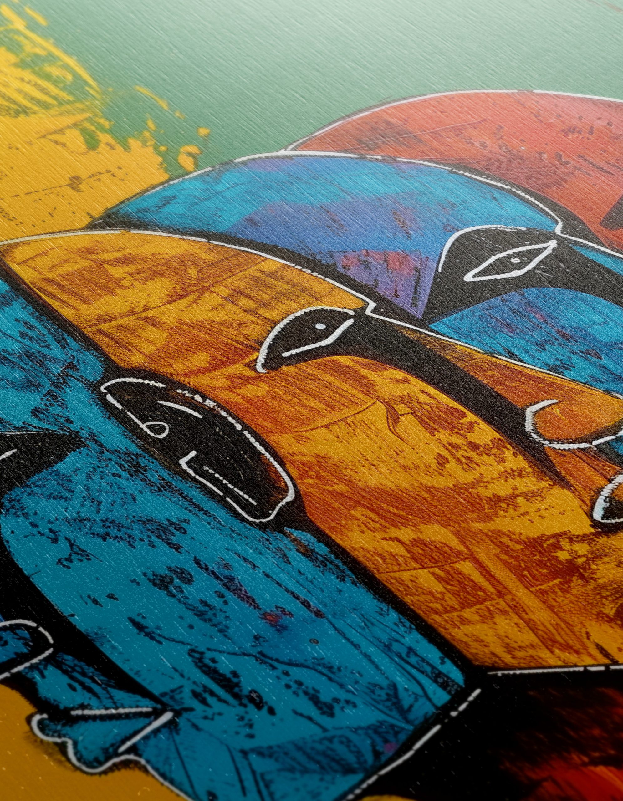 Vibrant Afro Art Faces in Bold Colors - Image 12