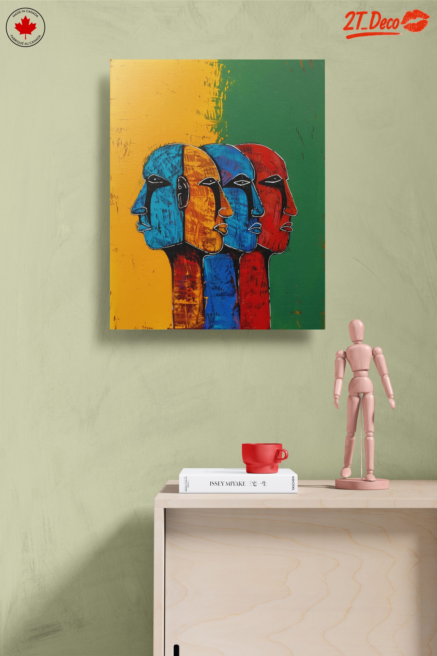 Vibrant Afro Art Faces in Bold Colors - Image 14