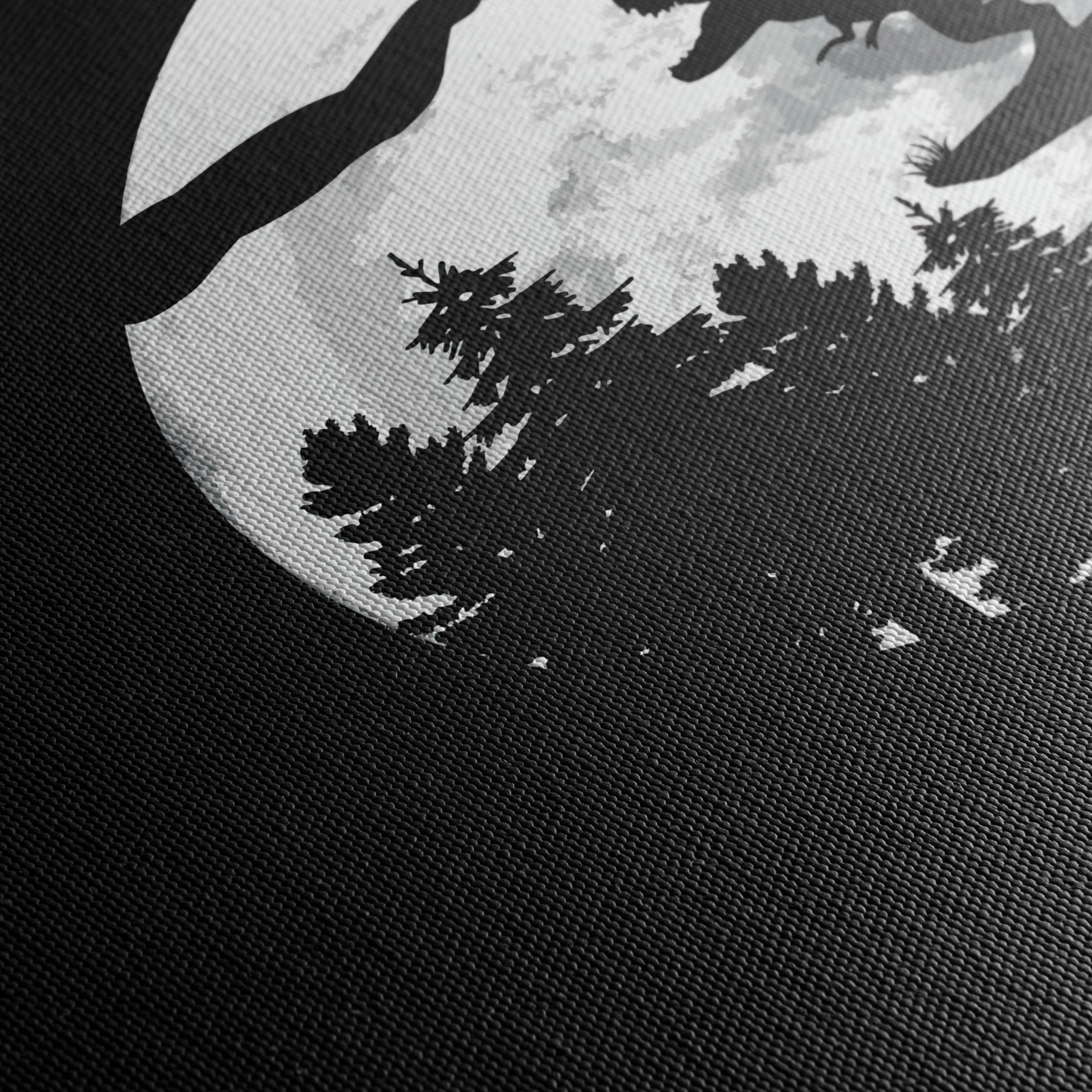Dinosaur Silhouette Against Moonlight - Image 5