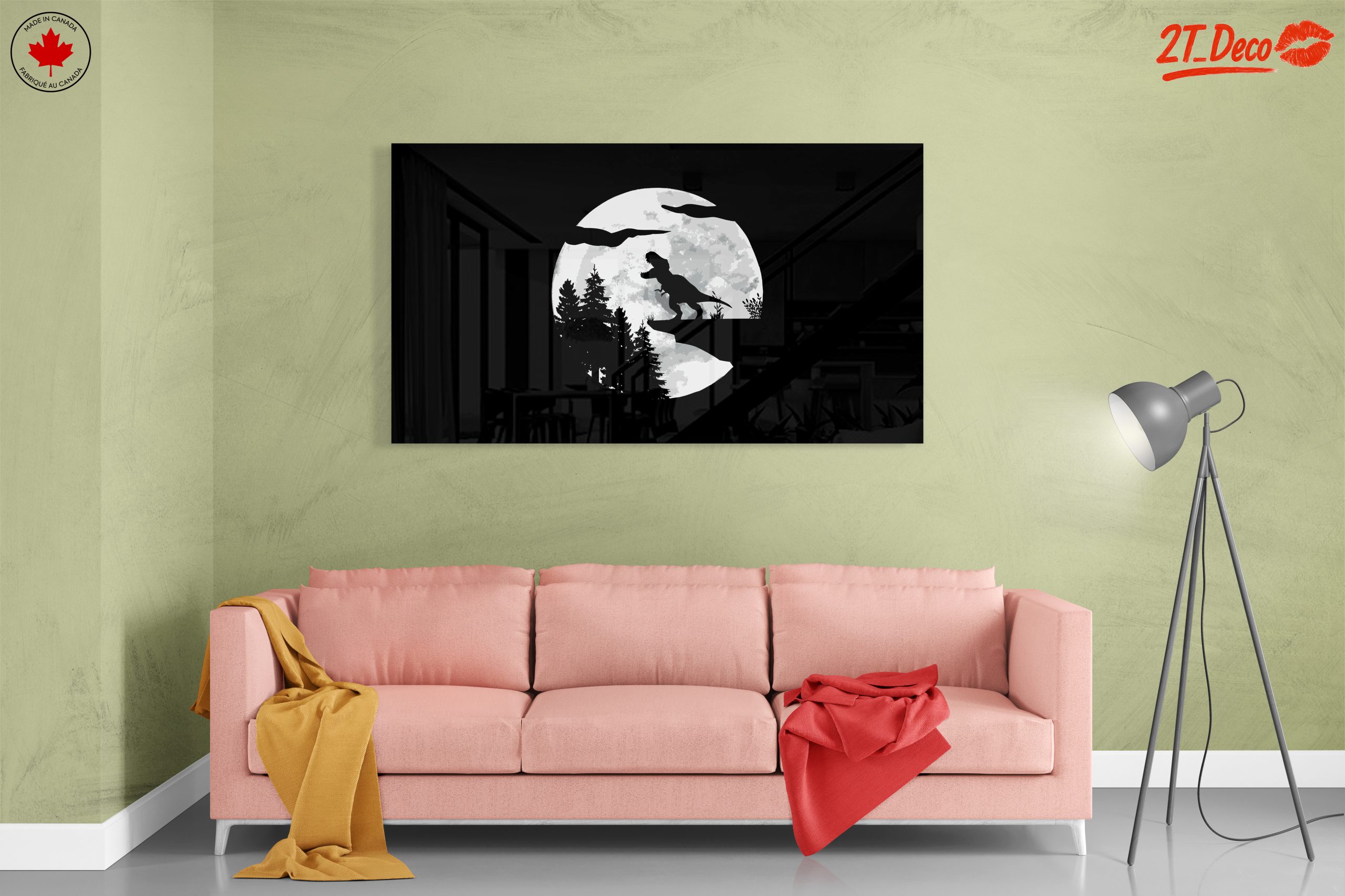 Dinosaur Silhouette Against Moonlight - Image 7
