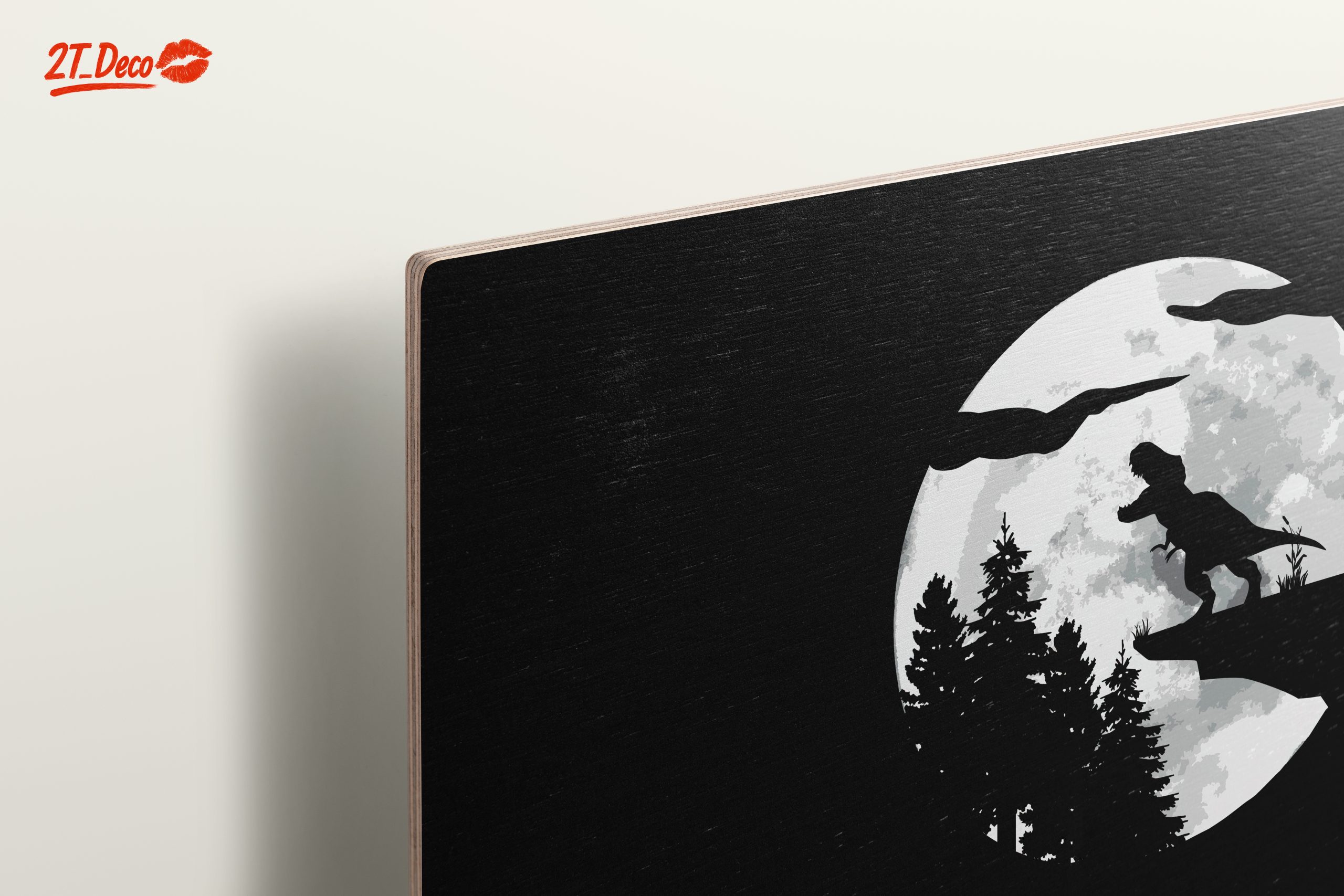 Dinosaur Silhouette Against Moonlight - Image 15