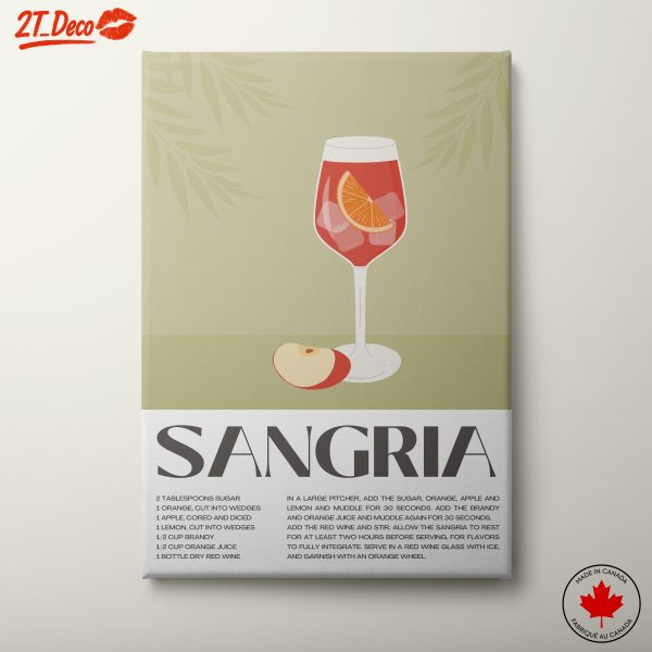 Sangria Recipe Art with Refreshing Cocktail