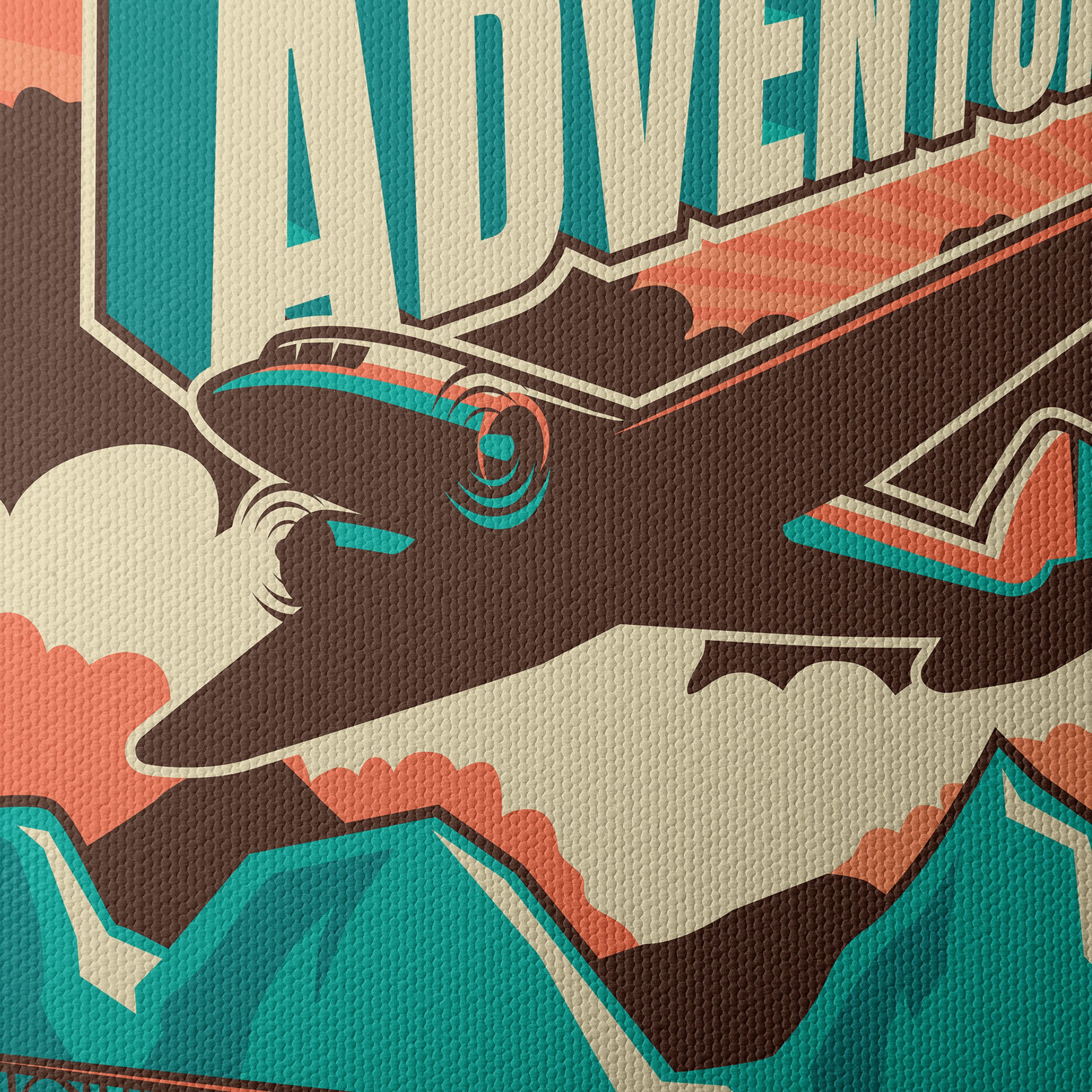 Vintage Adventure Airplane Artwork - Image 4