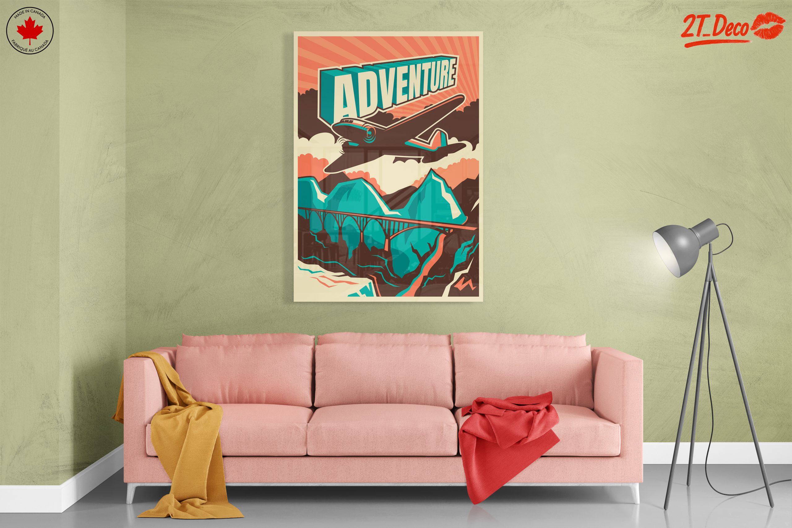 Vintage Adventure Airplane Artwork - Image 7