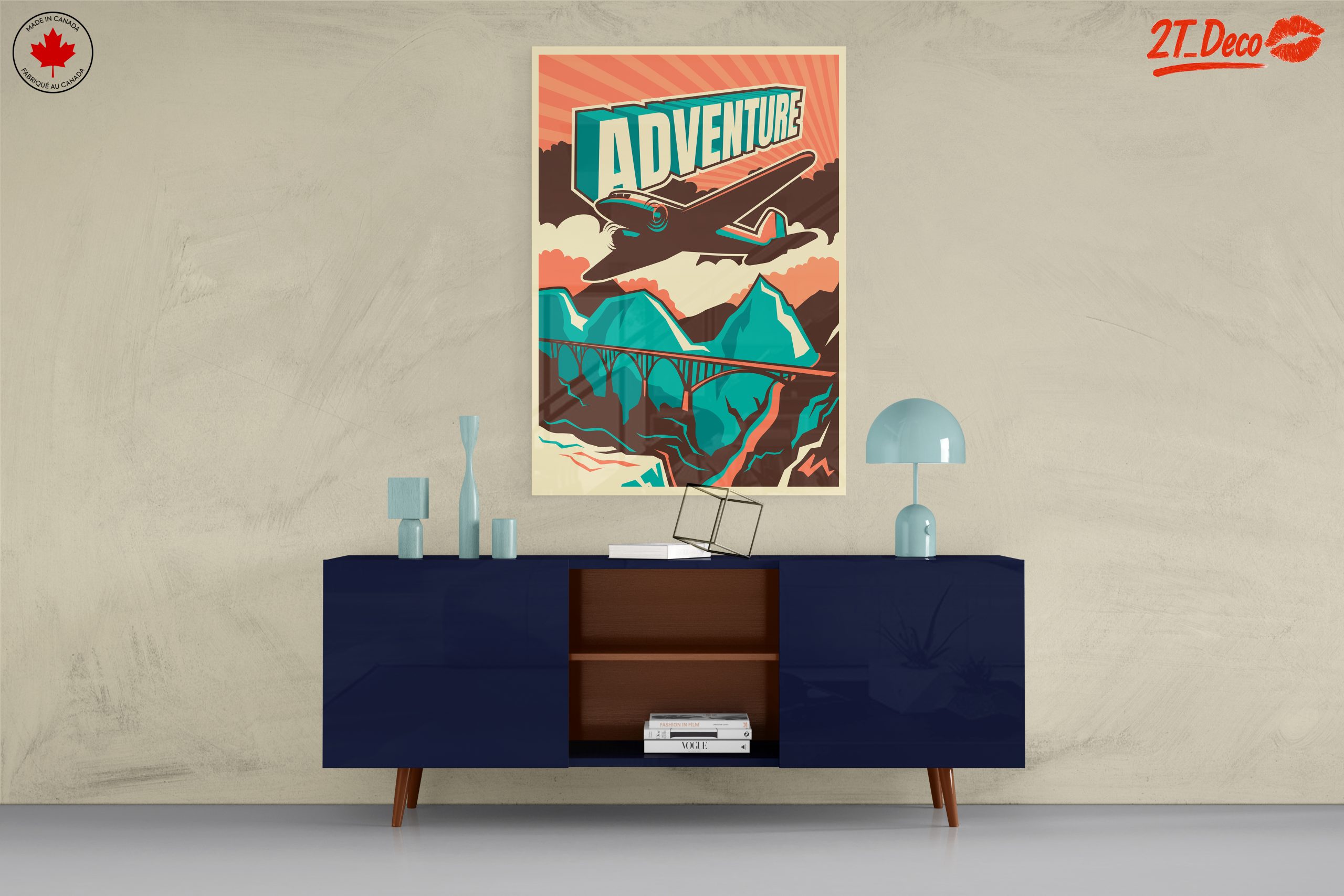 Vintage Adventure Airplane Artwork - Image 8