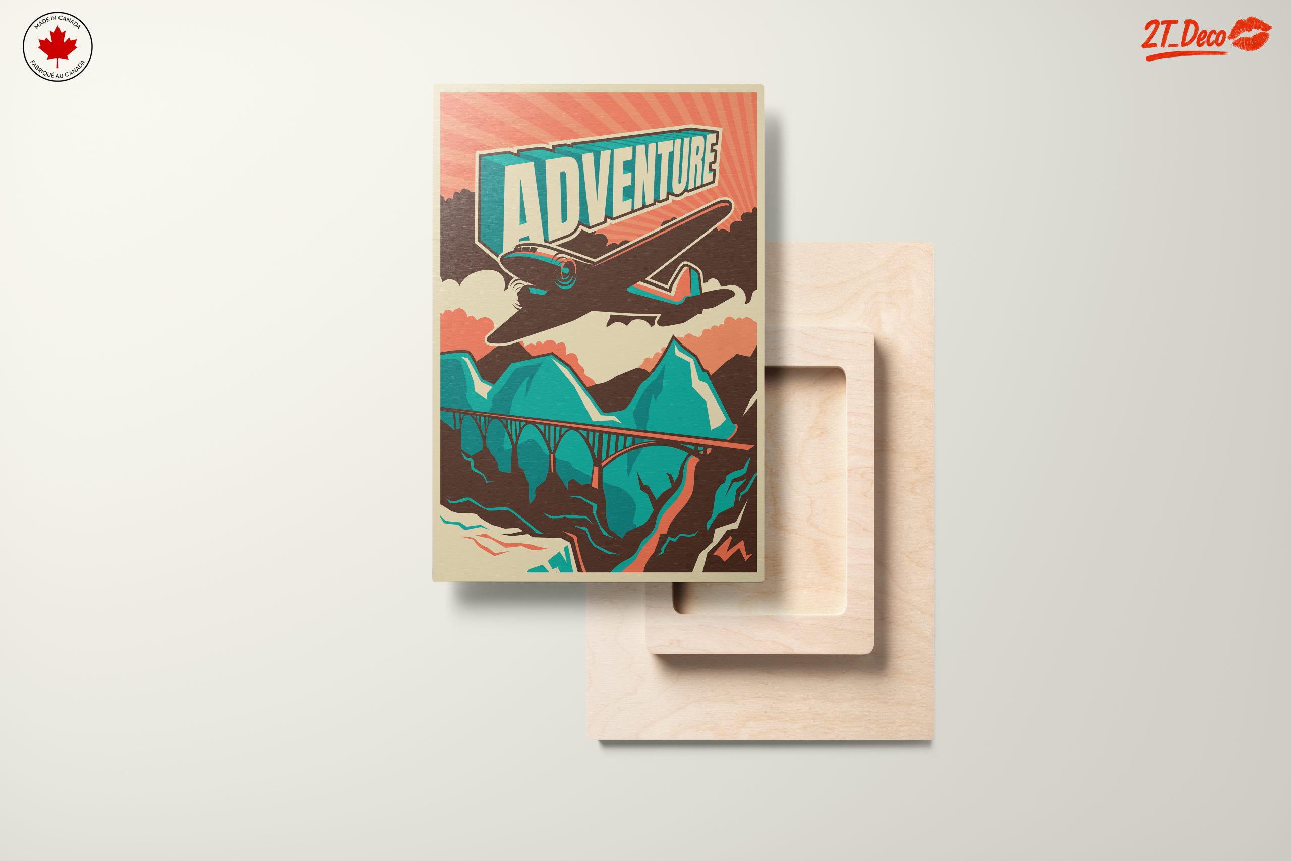 Vintage Adventure Airplane Artwork - Image 11