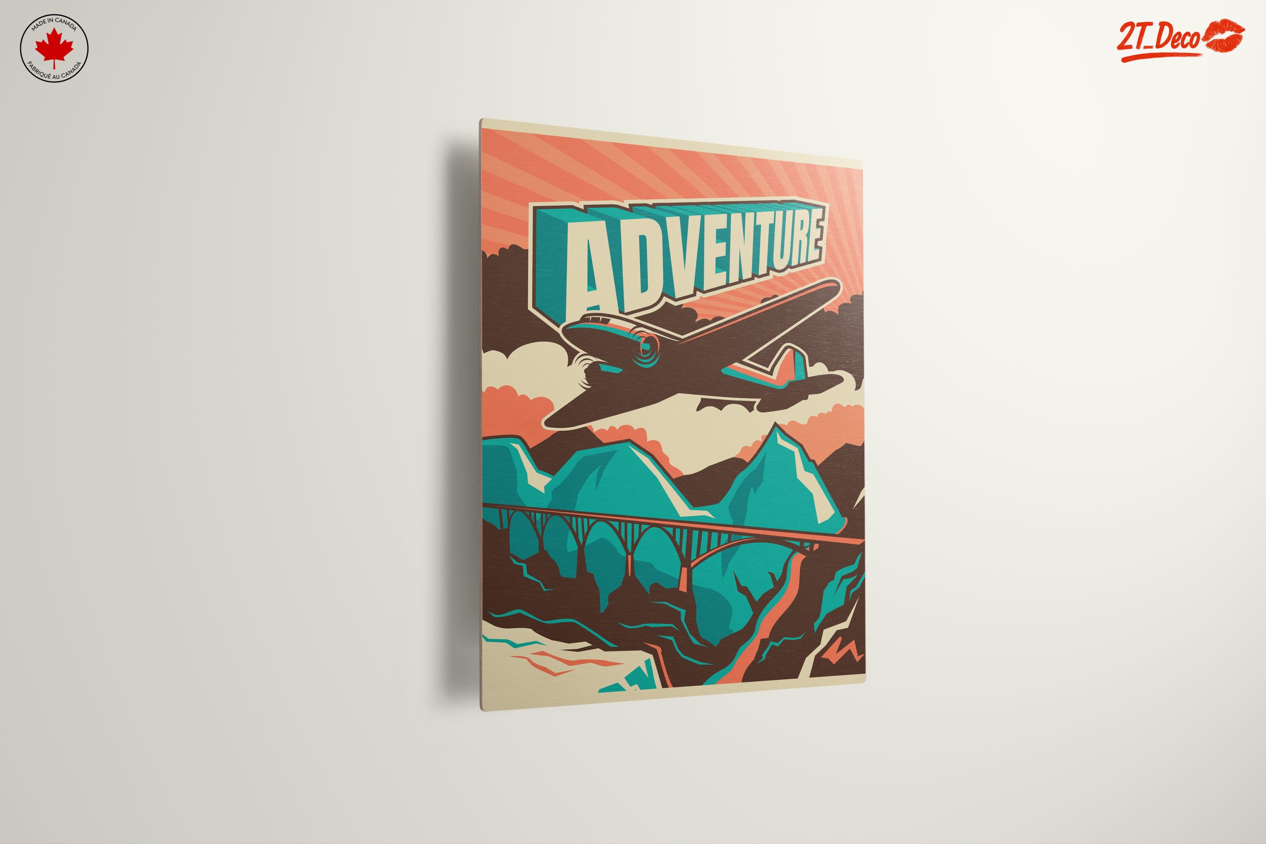 Vintage Adventure Airplane Artwork - Image 13