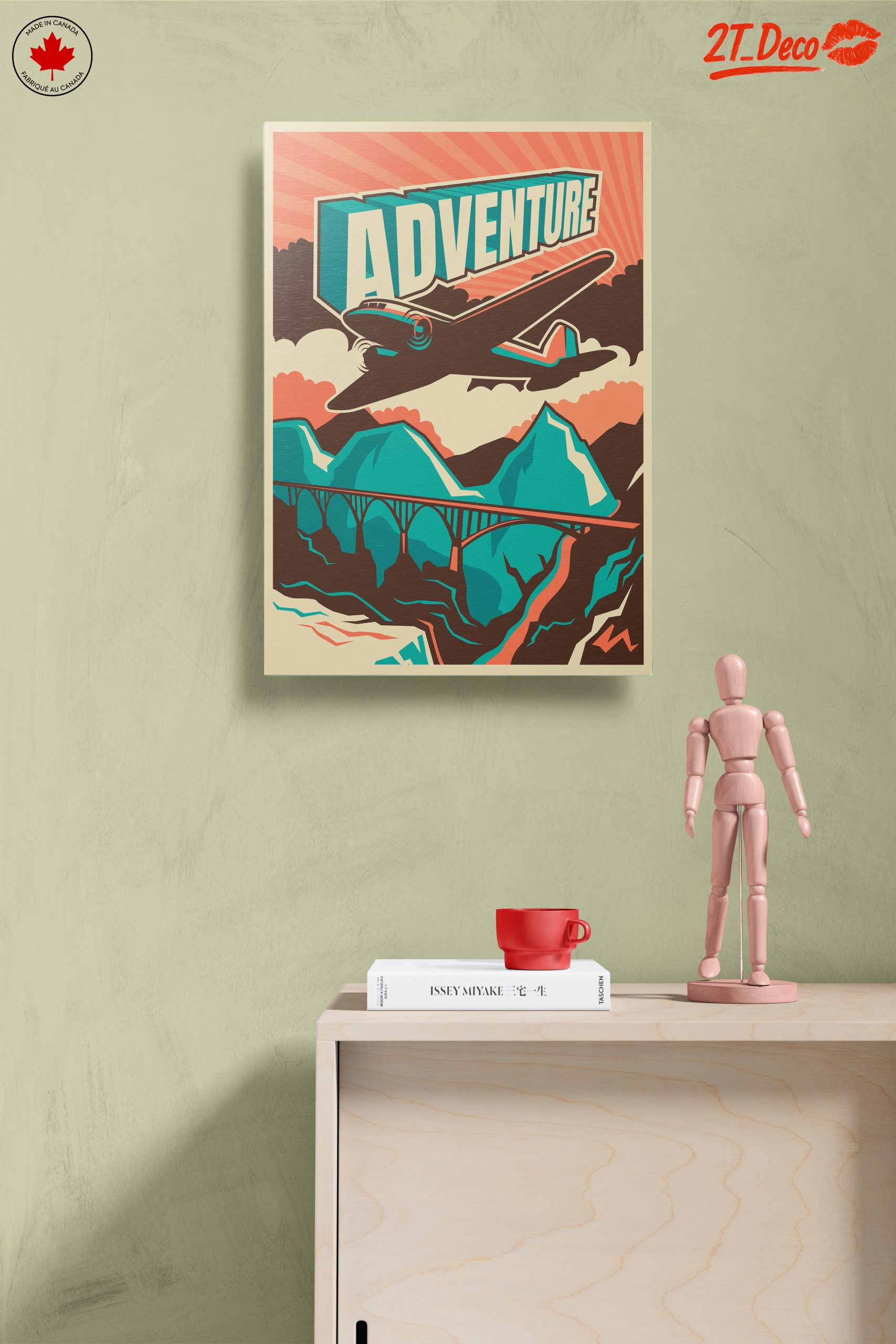 Vintage Adventure Airplane Artwork - Image 14