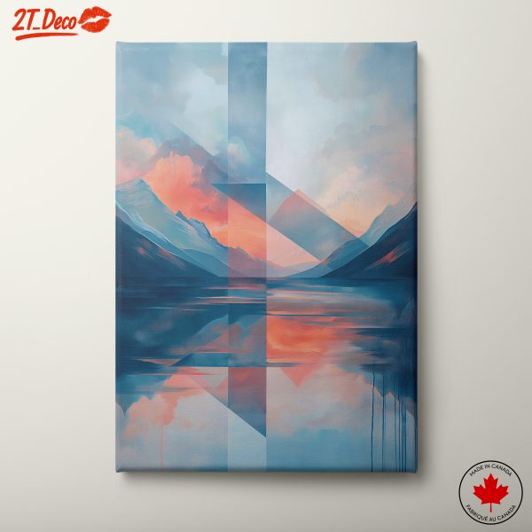 Stylized Abstract Landscape with Geometric Elements