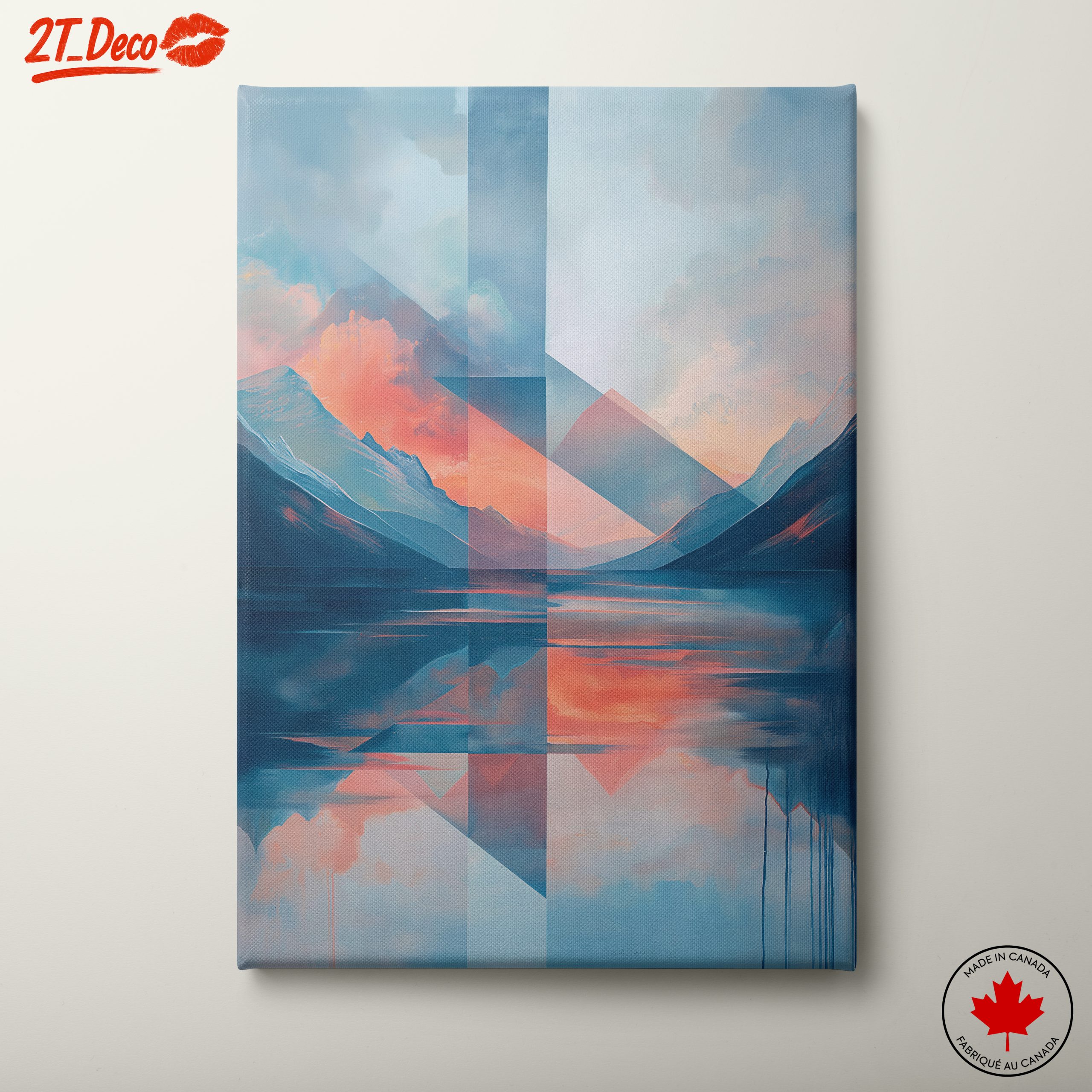 Stylized Abstract Landscape with Geometric Elements