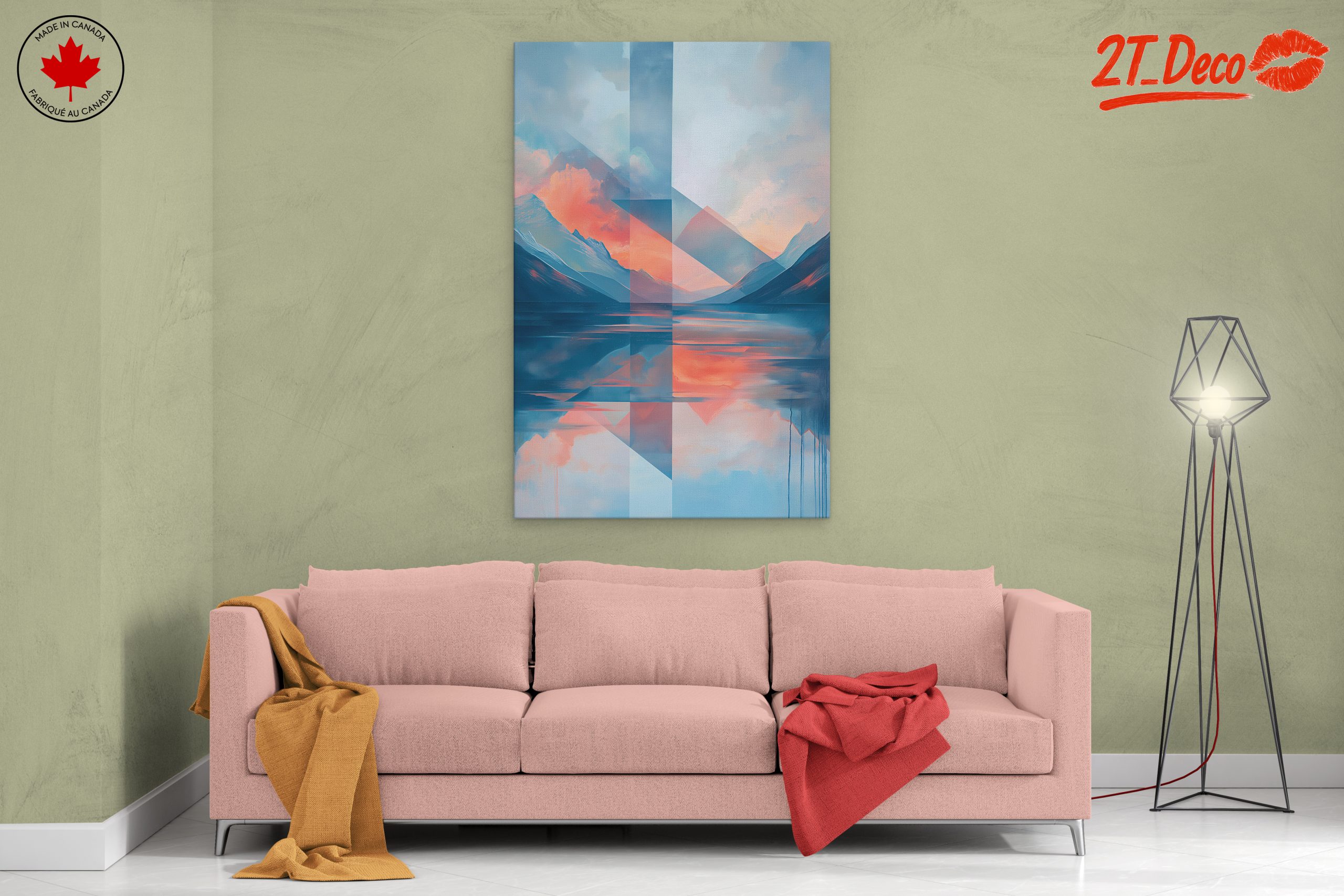 Stylized Abstract Landscape with Geometric Elements - Image 2