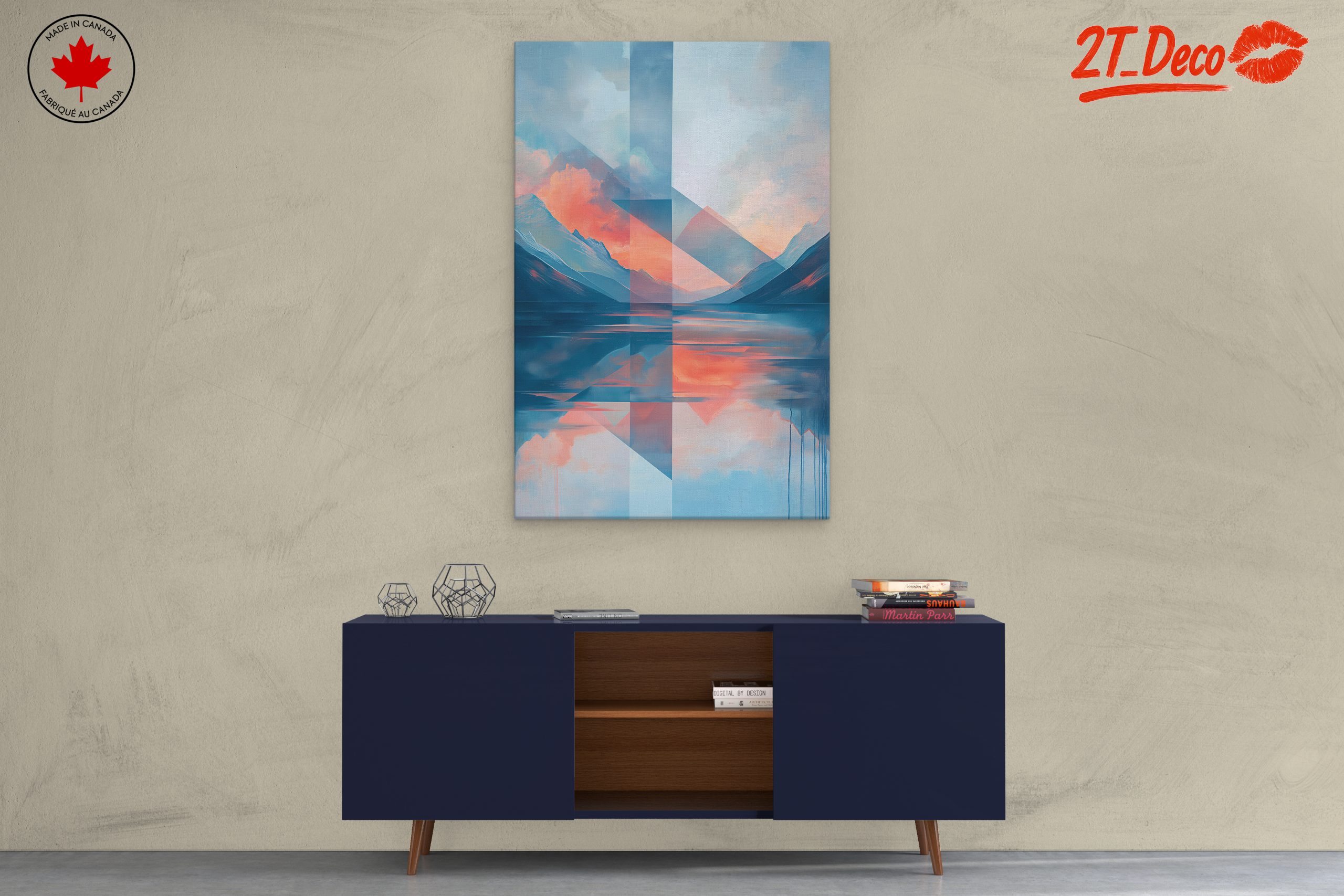 Stylized Abstract Landscape with Geometric Elements - Image 3