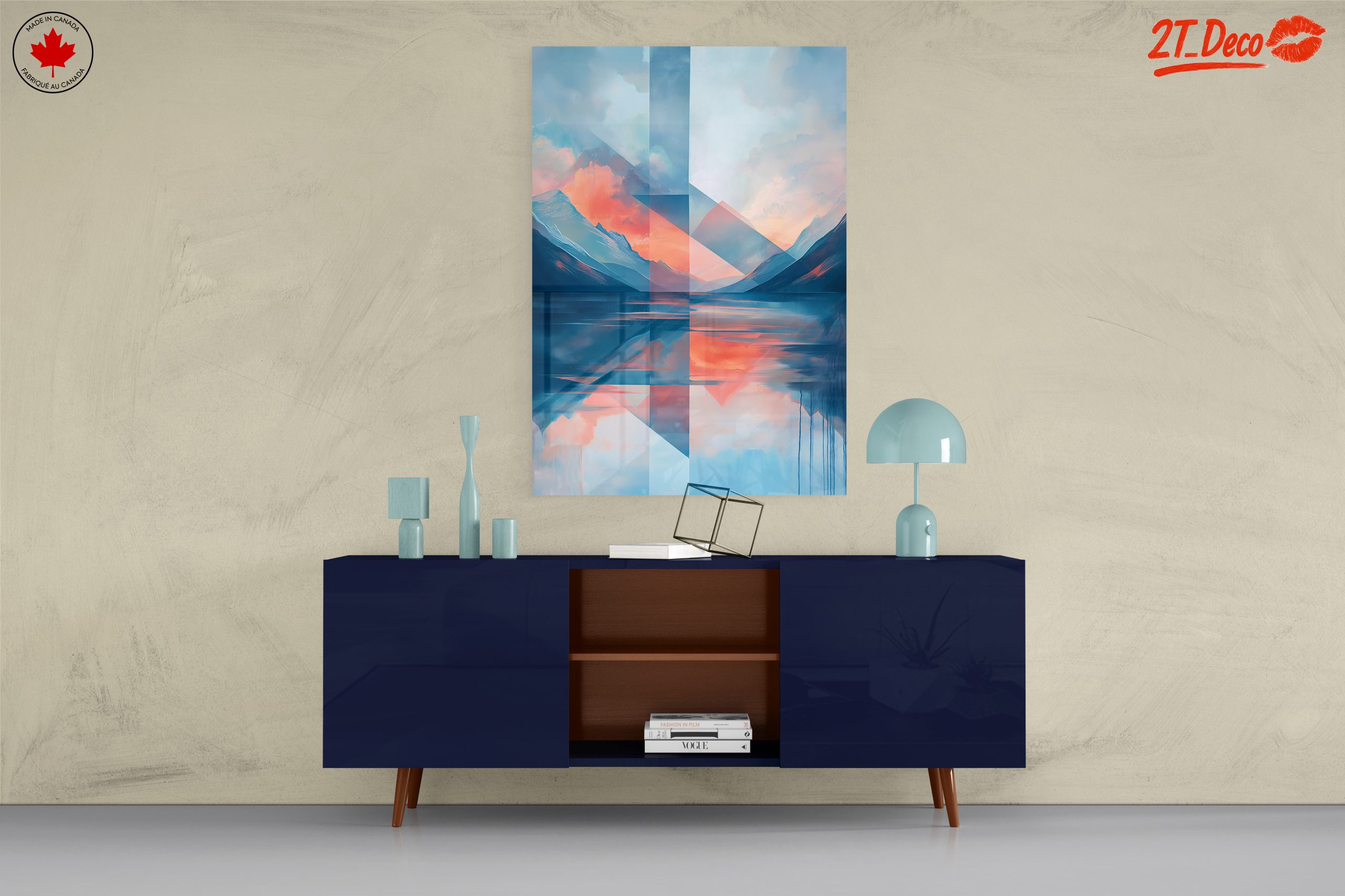 Stylized Abstract Landscape with Geometric Elements - Image 8