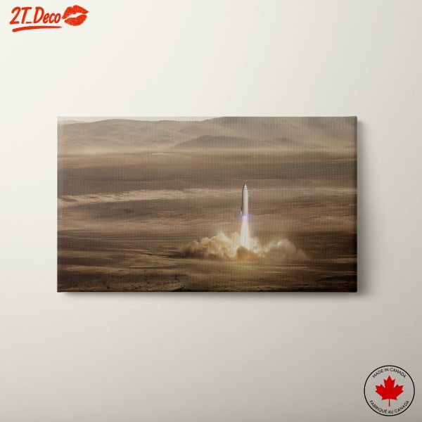Rocket Launch in Outer Space