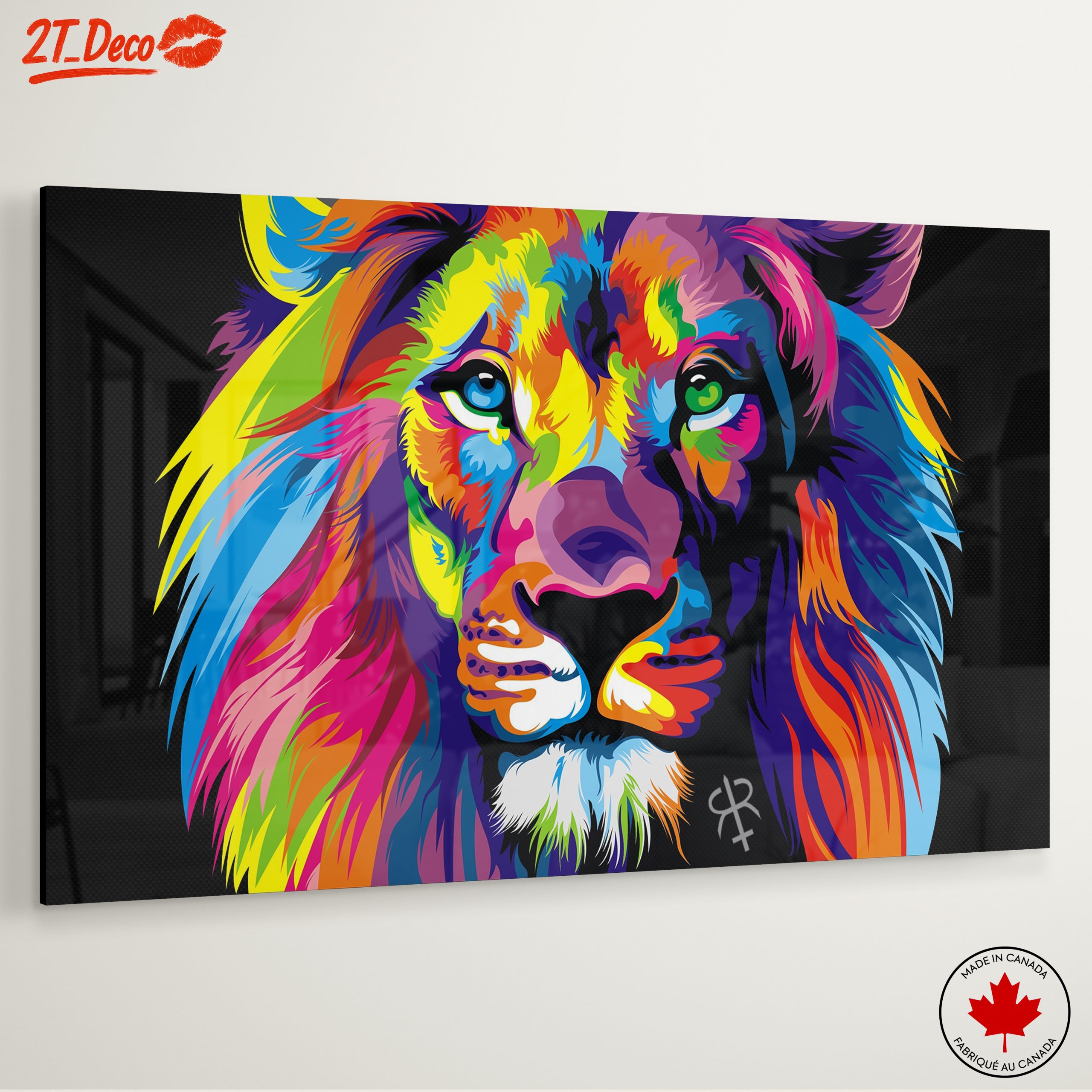 Vibrant Colorful Lion Art - Image 6