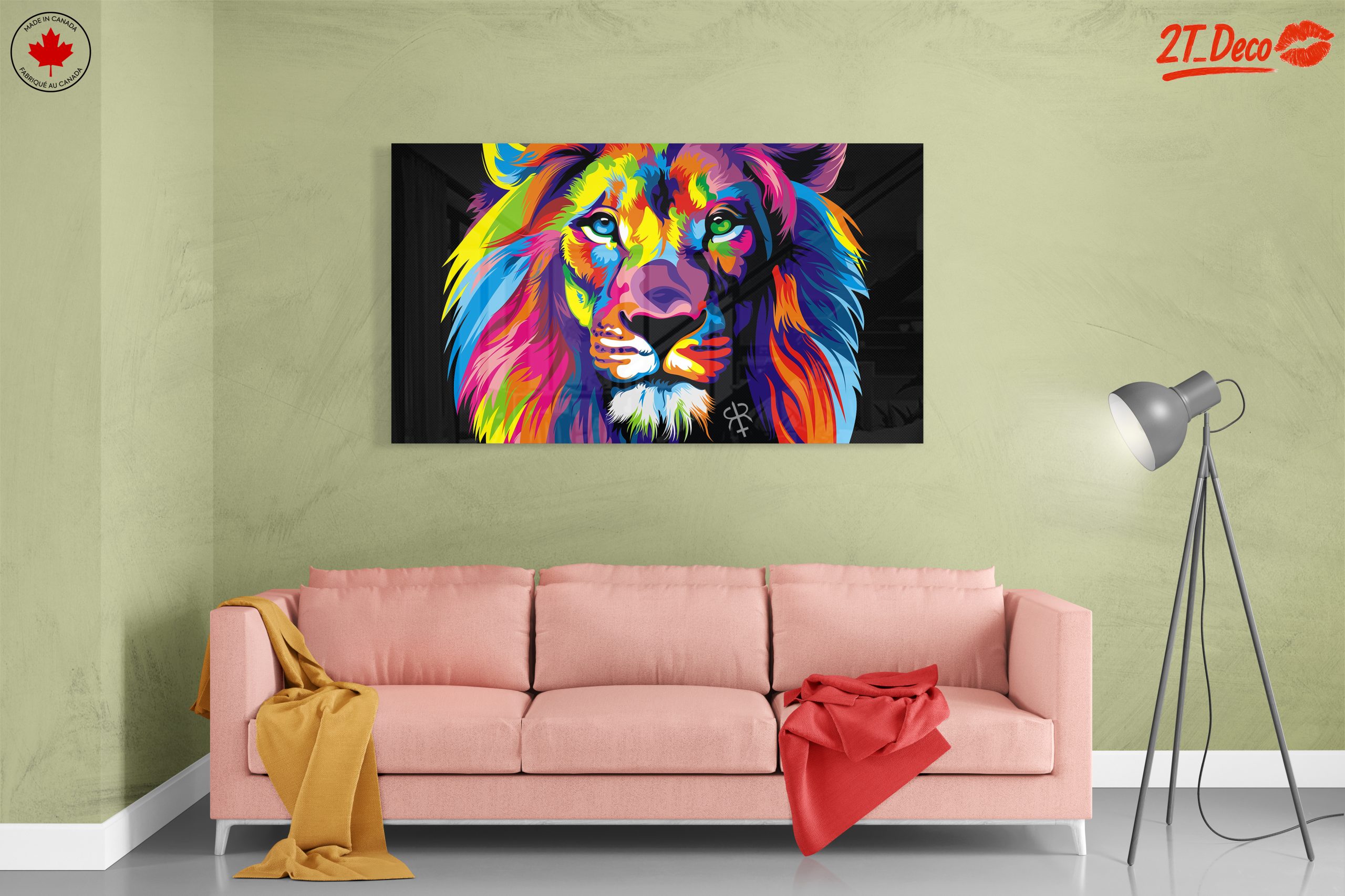 Vibrant Colorful Lion Art - Image 7