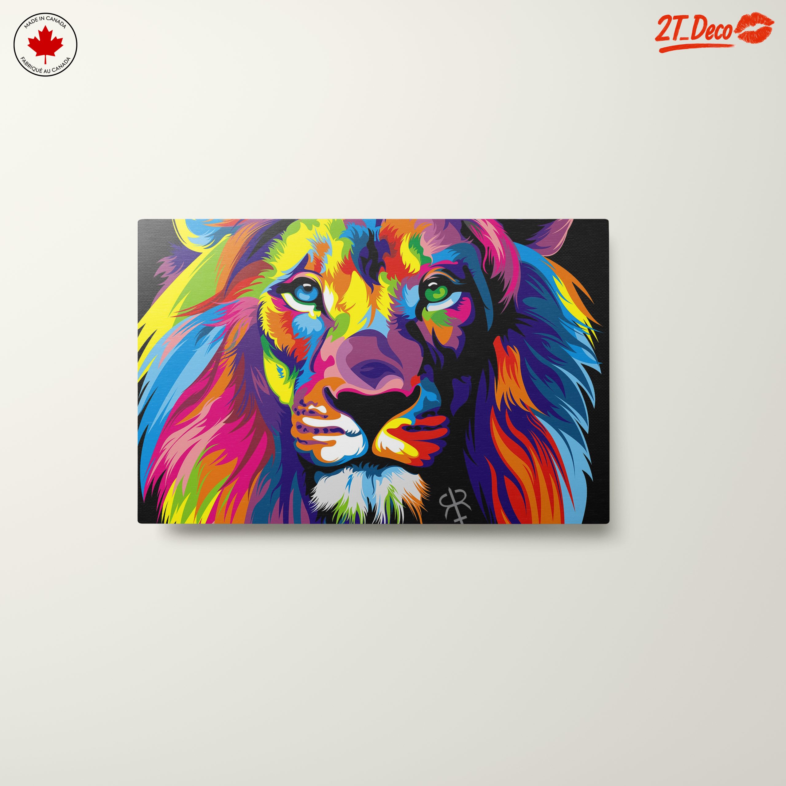 Vibrant Colorful Lion Art - Image 10