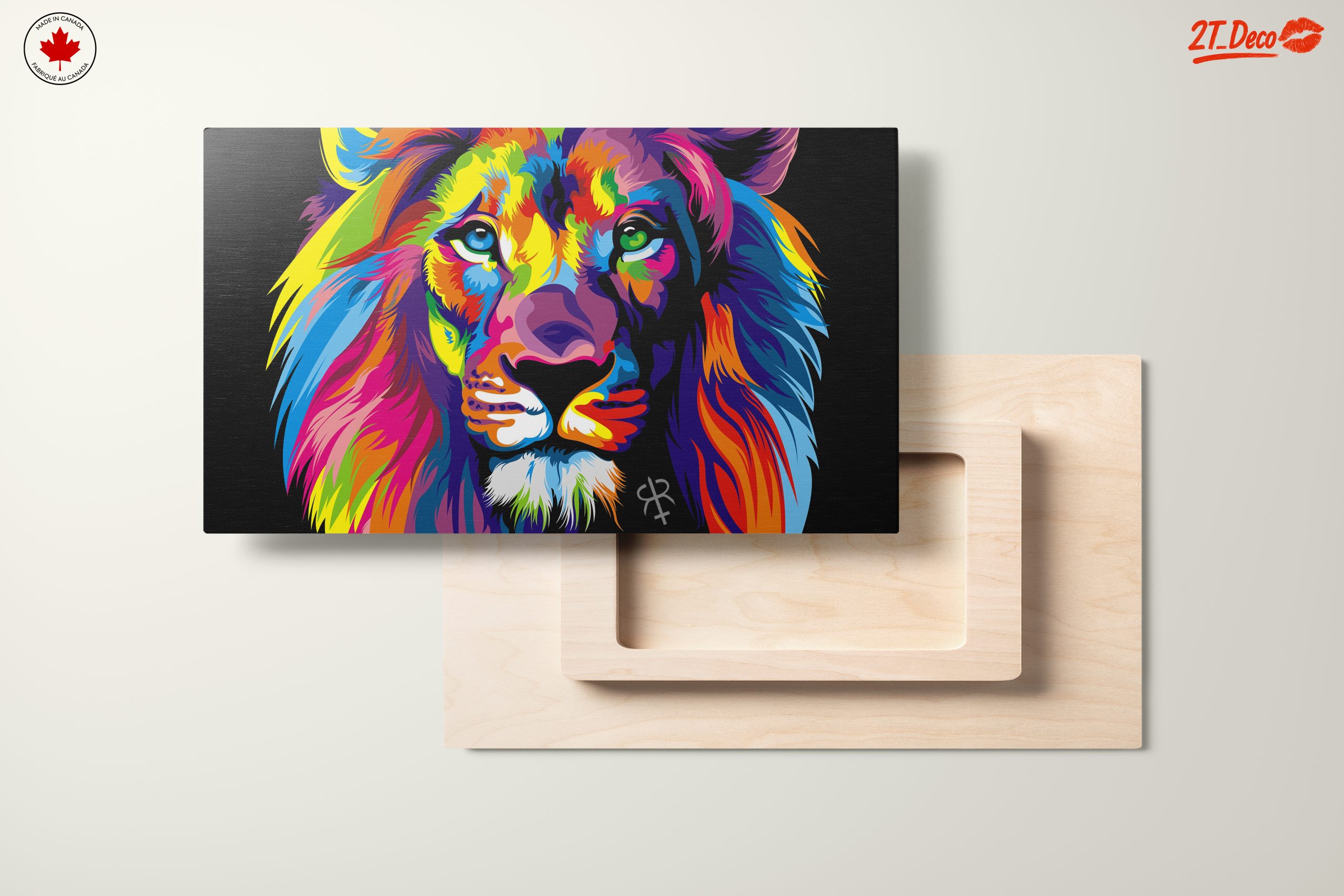 Vibrant Colorful Lion Art - Image 11