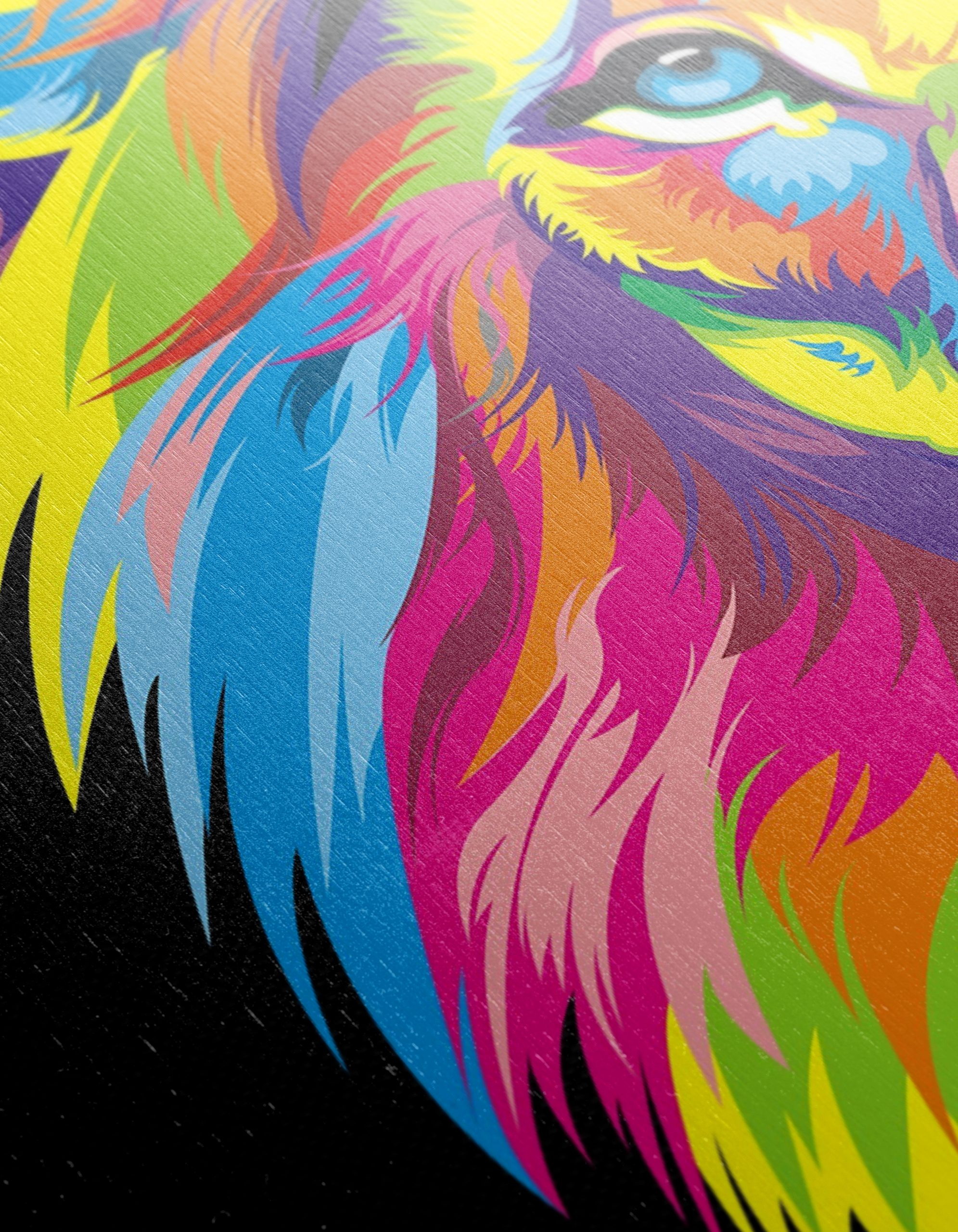 Vibrant Colorful Lion Art - Image 12