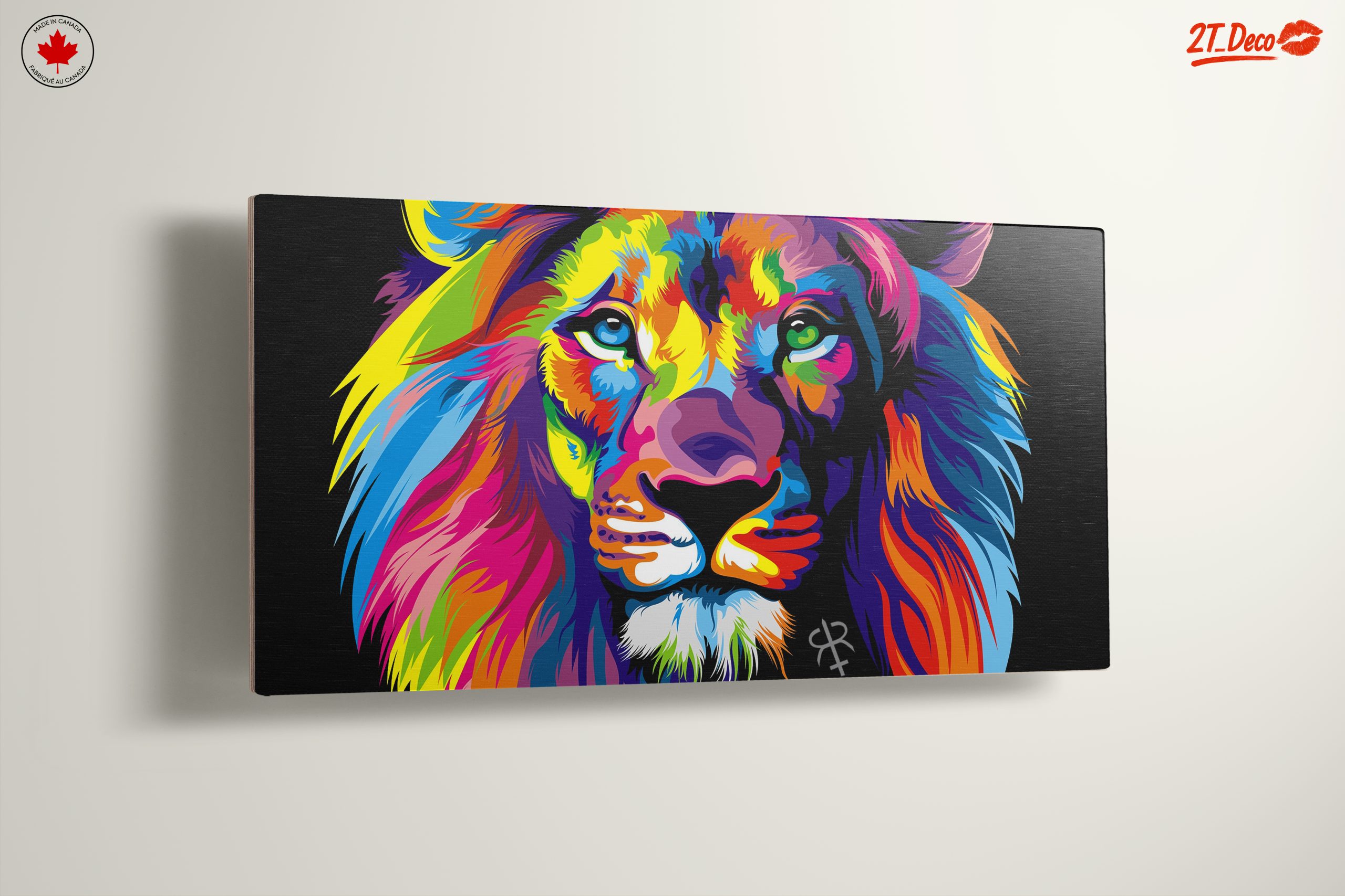 Vibrant Colorful Lion Art - Image 13
