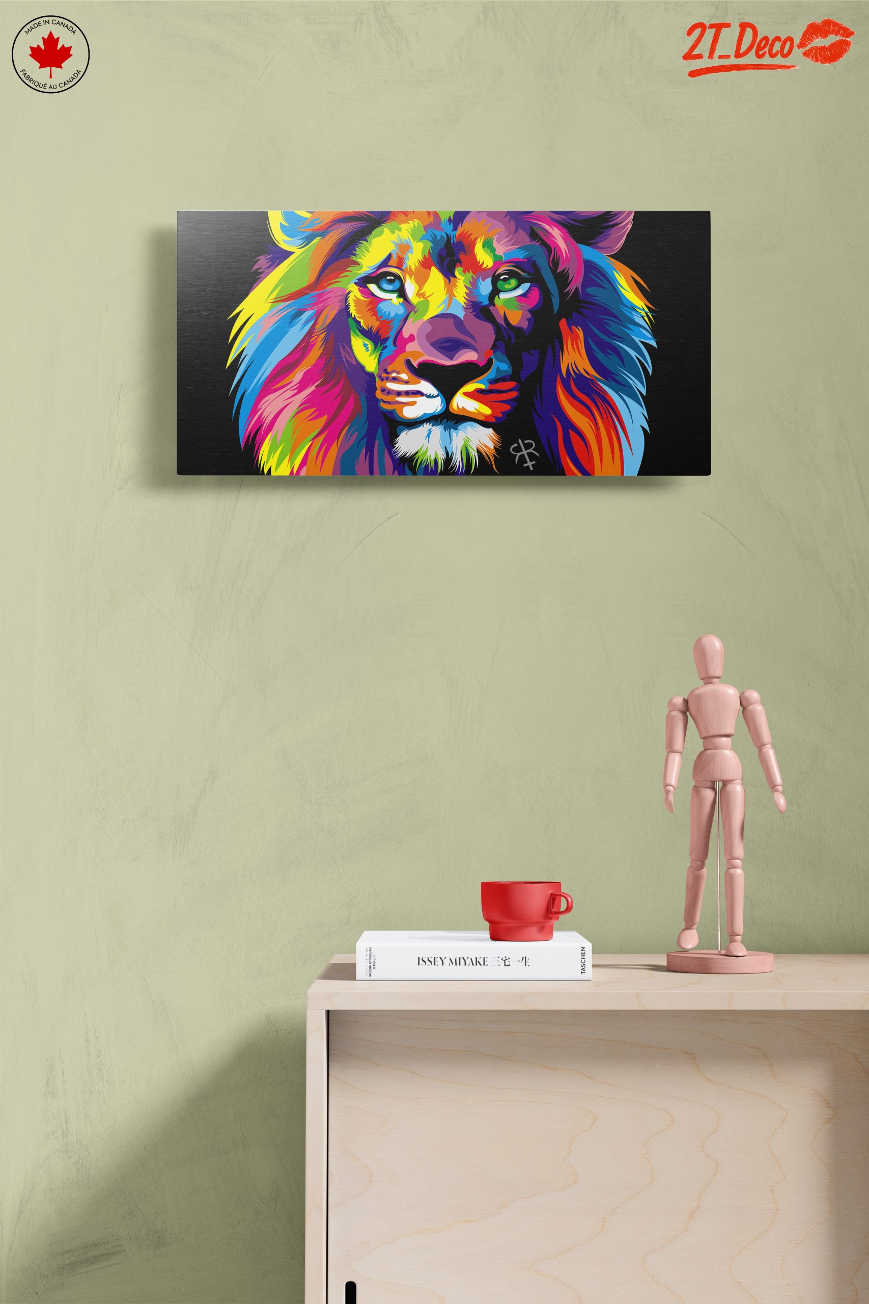 Vibrant Colorful Lion Art - Image 14
