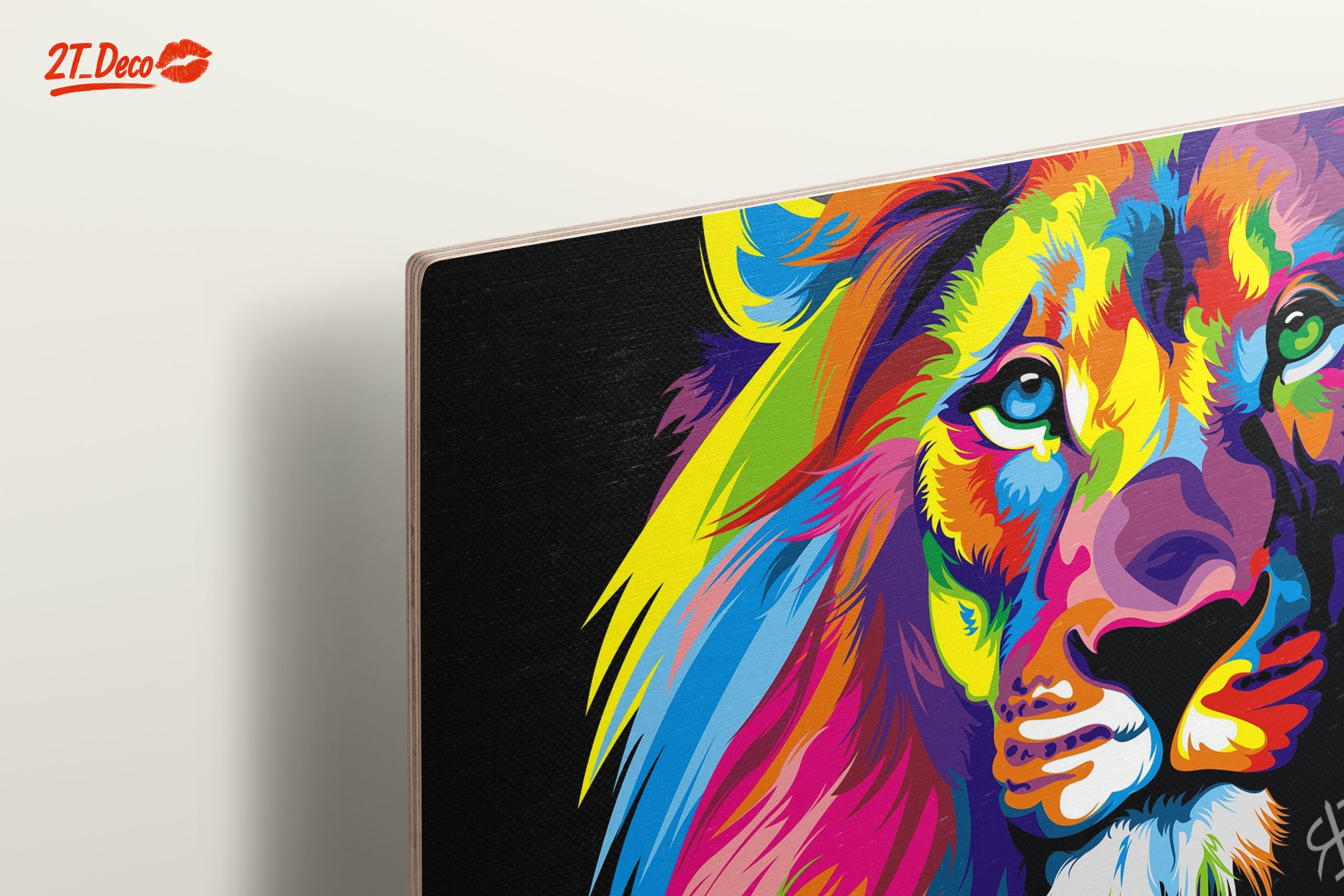 Vibrant Colorful Lion Art - Image 15