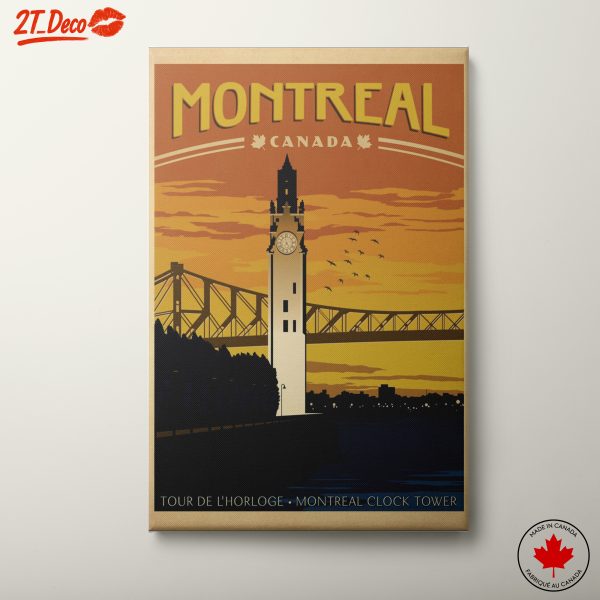 Montreal Clock Tower Cityscape Art