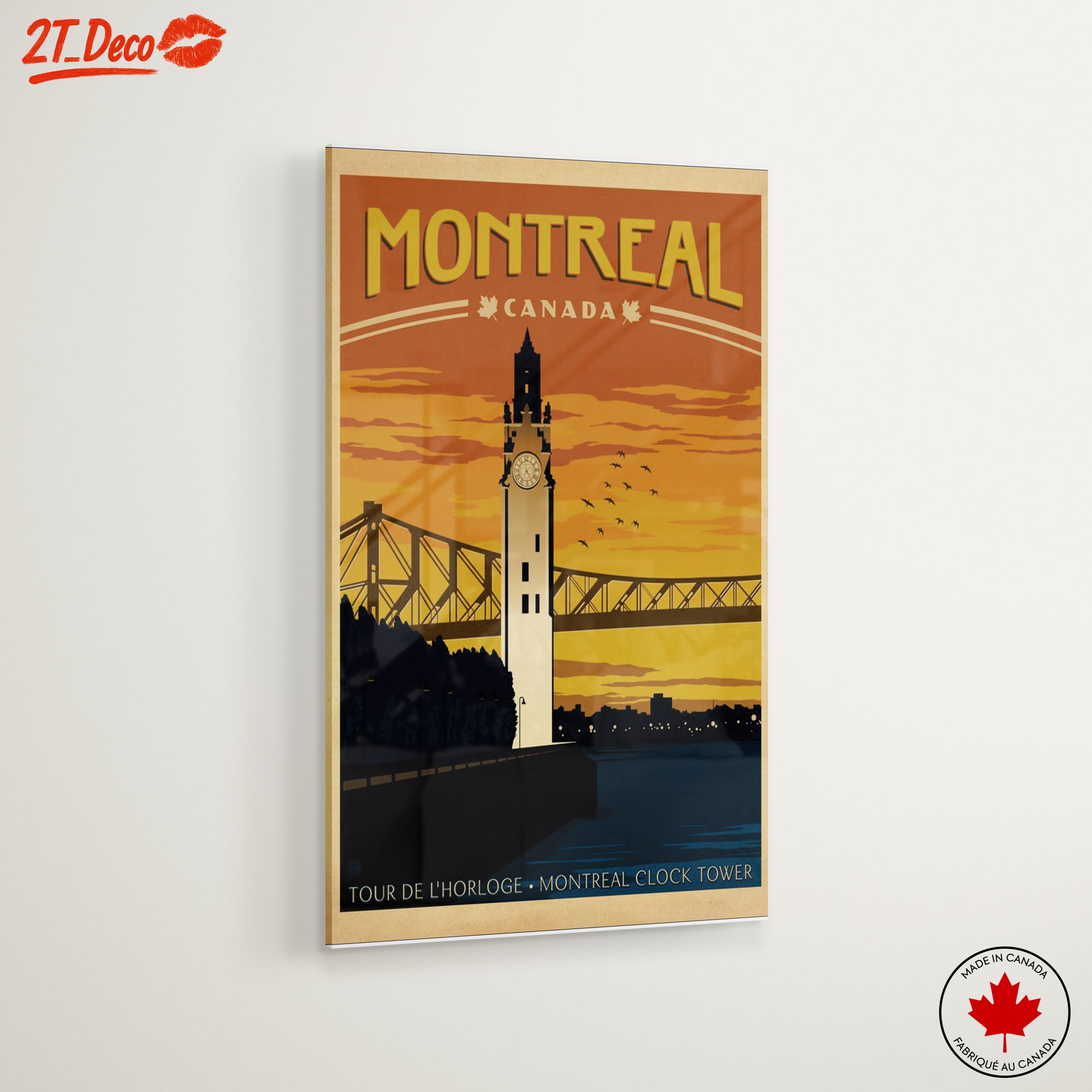 Montreal Clock Tower Cityscape Art - Image 6
