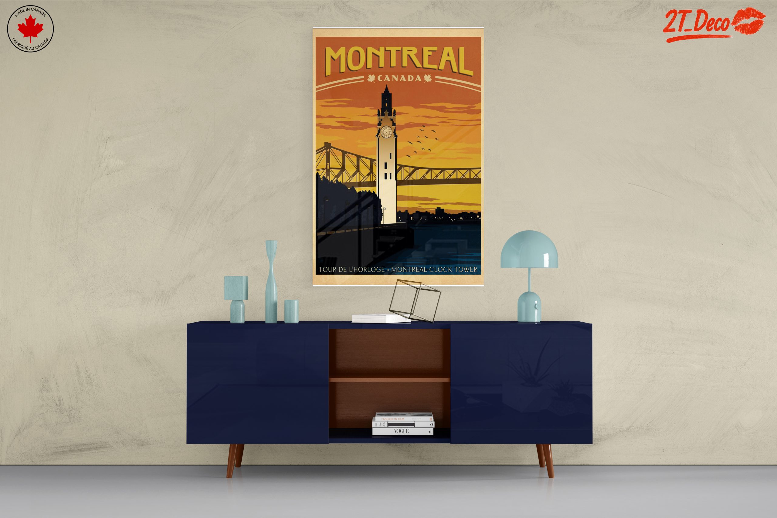 Montreal Clock Tower Cityscape Art - Image 8