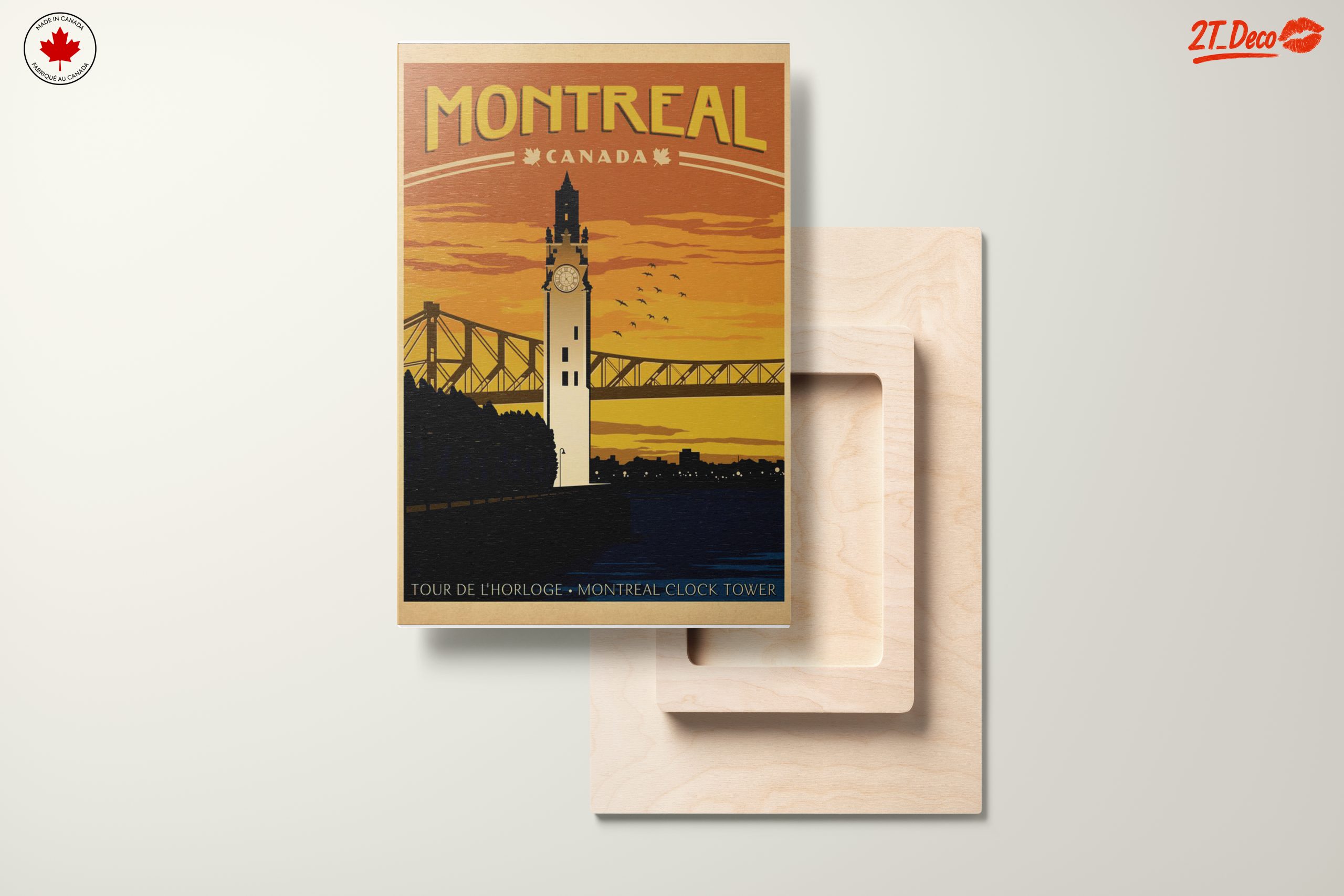 Montreal Clock Tower Cityscape Art - Image 11