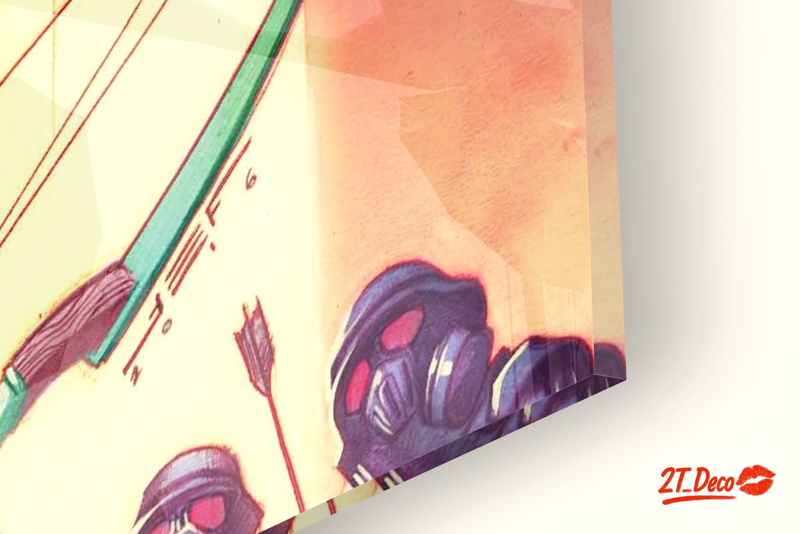 Green Arrow Artwork with Dynamic Urban Background - Image 9