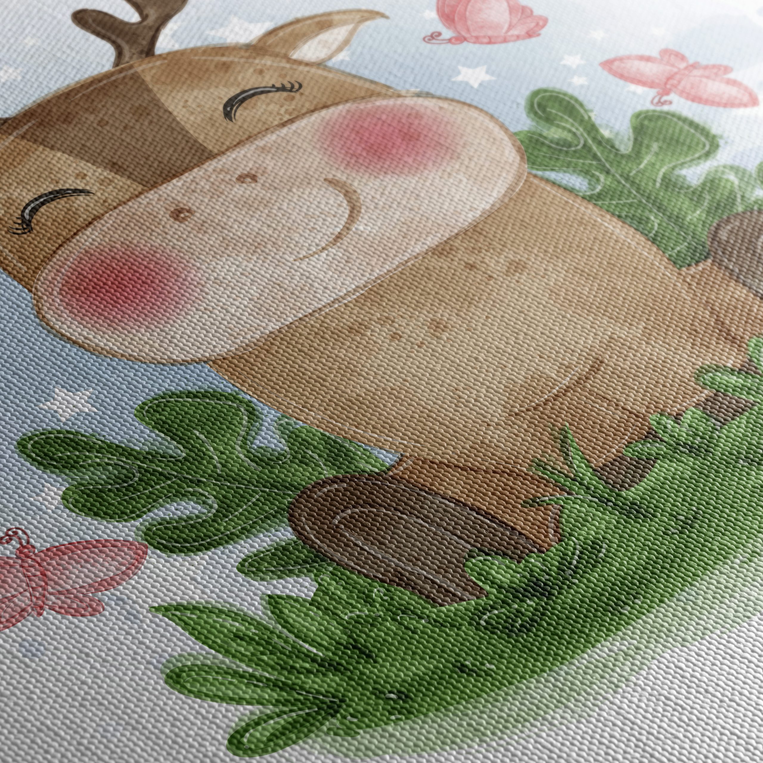 Adorable Cartoon Animal with Butterflies - Image 5