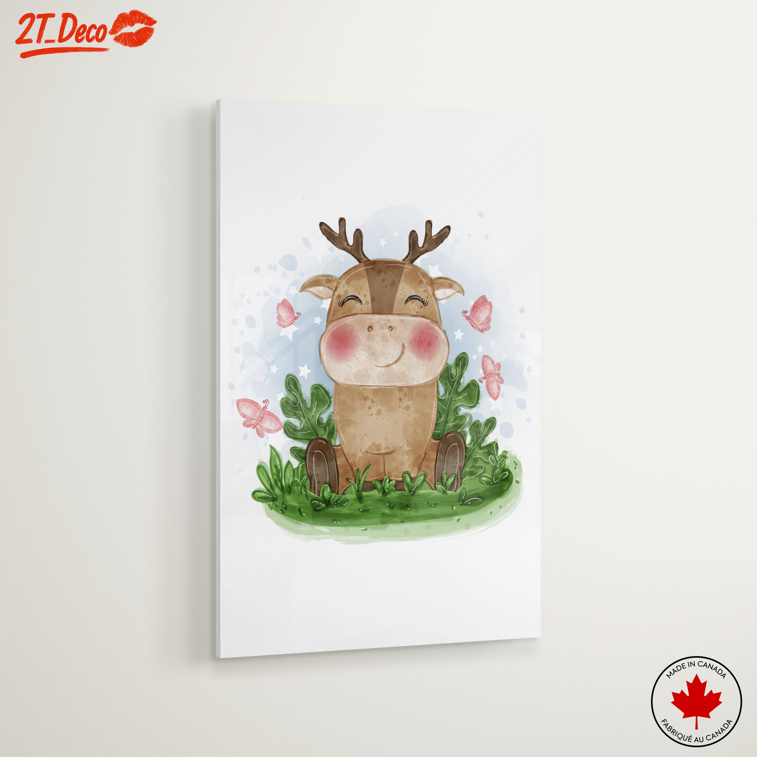 Adorable Cartoon Animal with Butterflies - Image 6