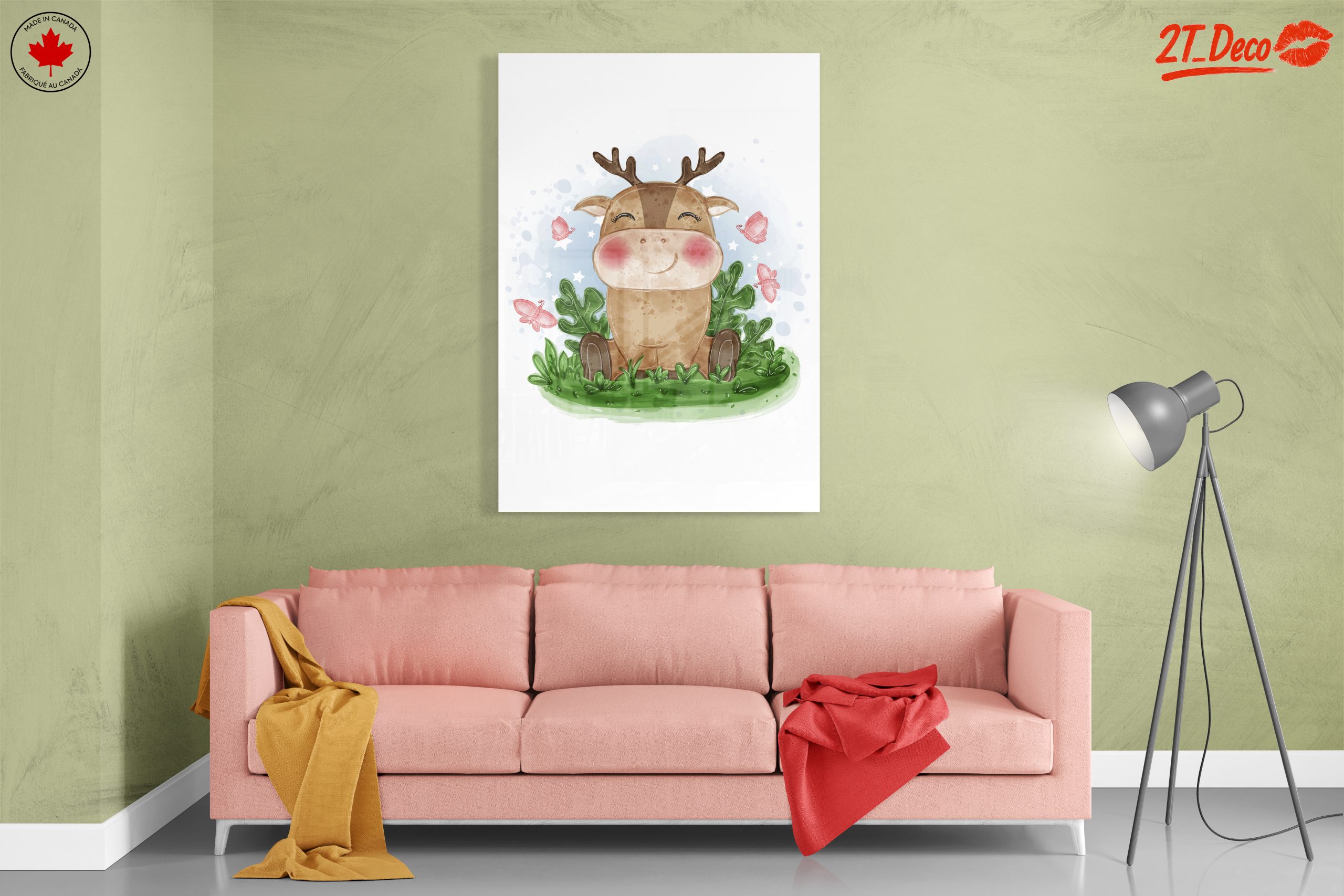 Adorable Cartoon Animal with Butterflies - Image 7