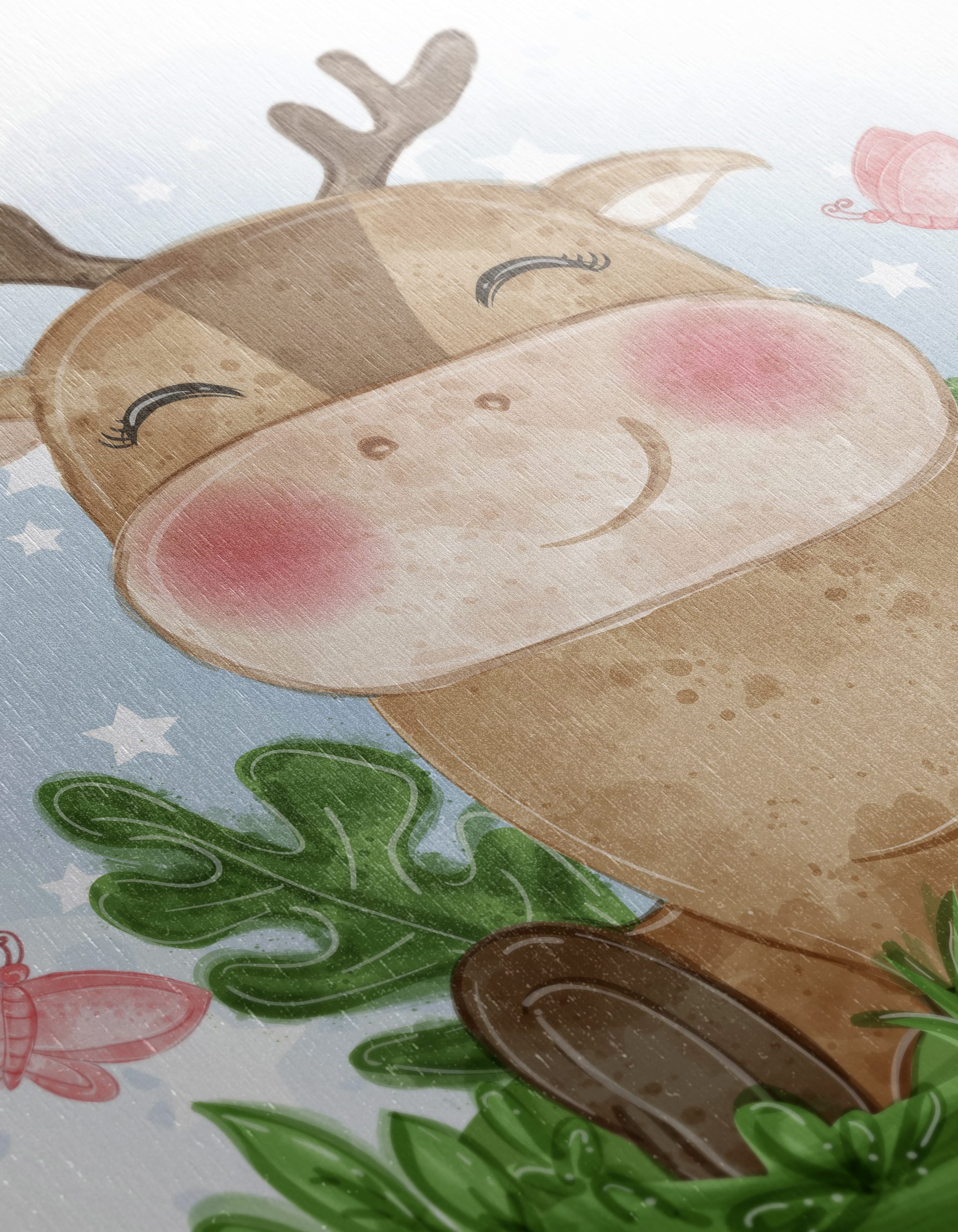 Adorable Cartoon Animal with Butterflies - Image 12